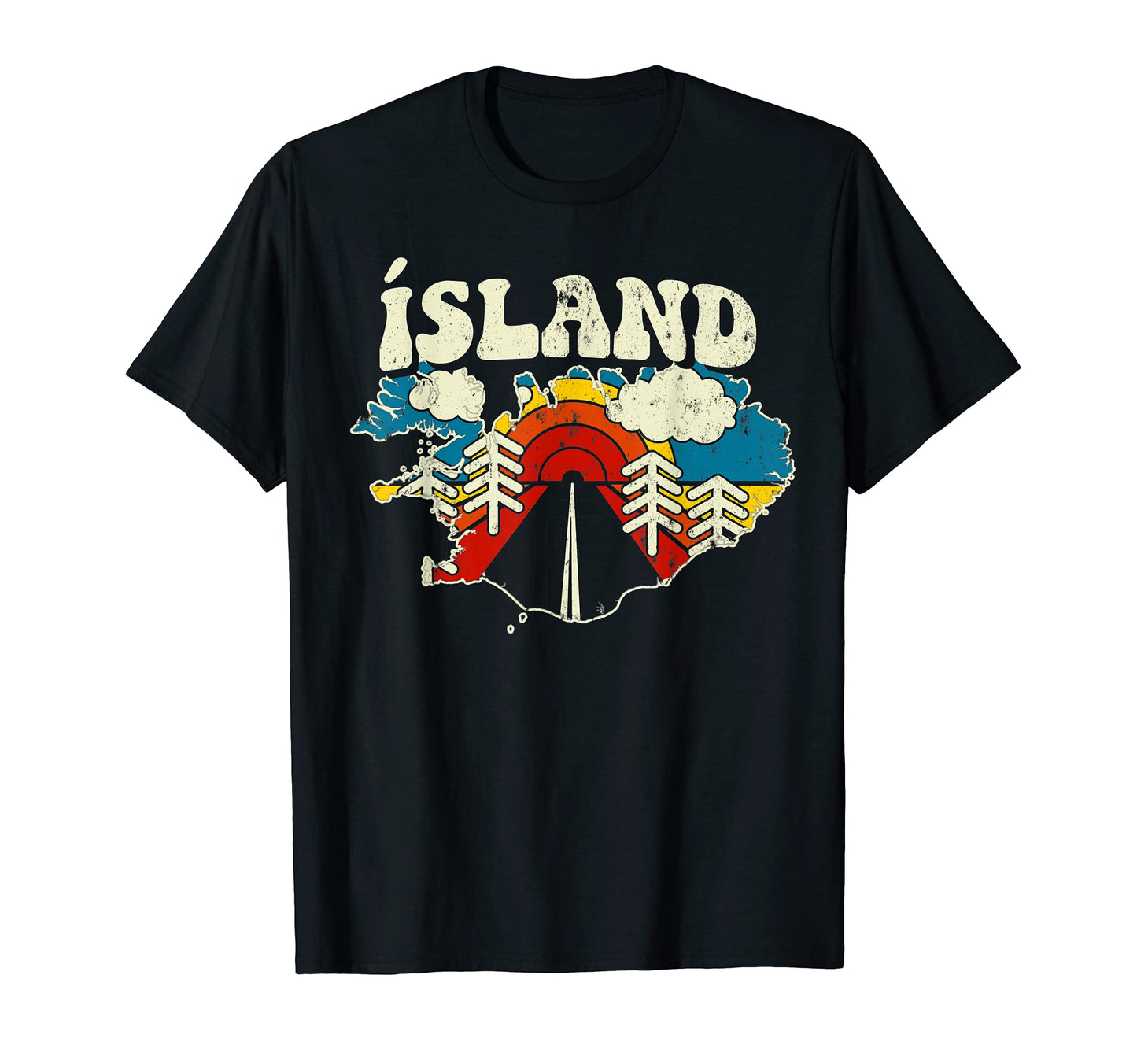 Iceland Icelandic Country Rainbow T-Shirt - Trendy Graphic for Adults - T-Shirt, Sweatshirt, Hoodie
