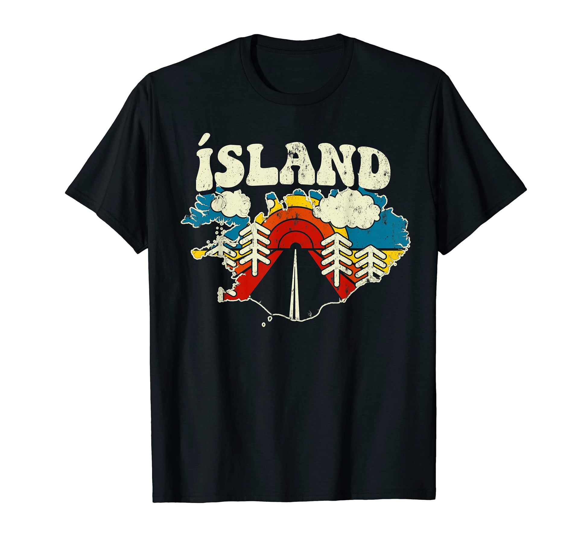 Iceland Icelandic Country Rainbow T-Shirt - Trendy Graphic for Adults - T-Shirt, Sweatshirt, Hoodie