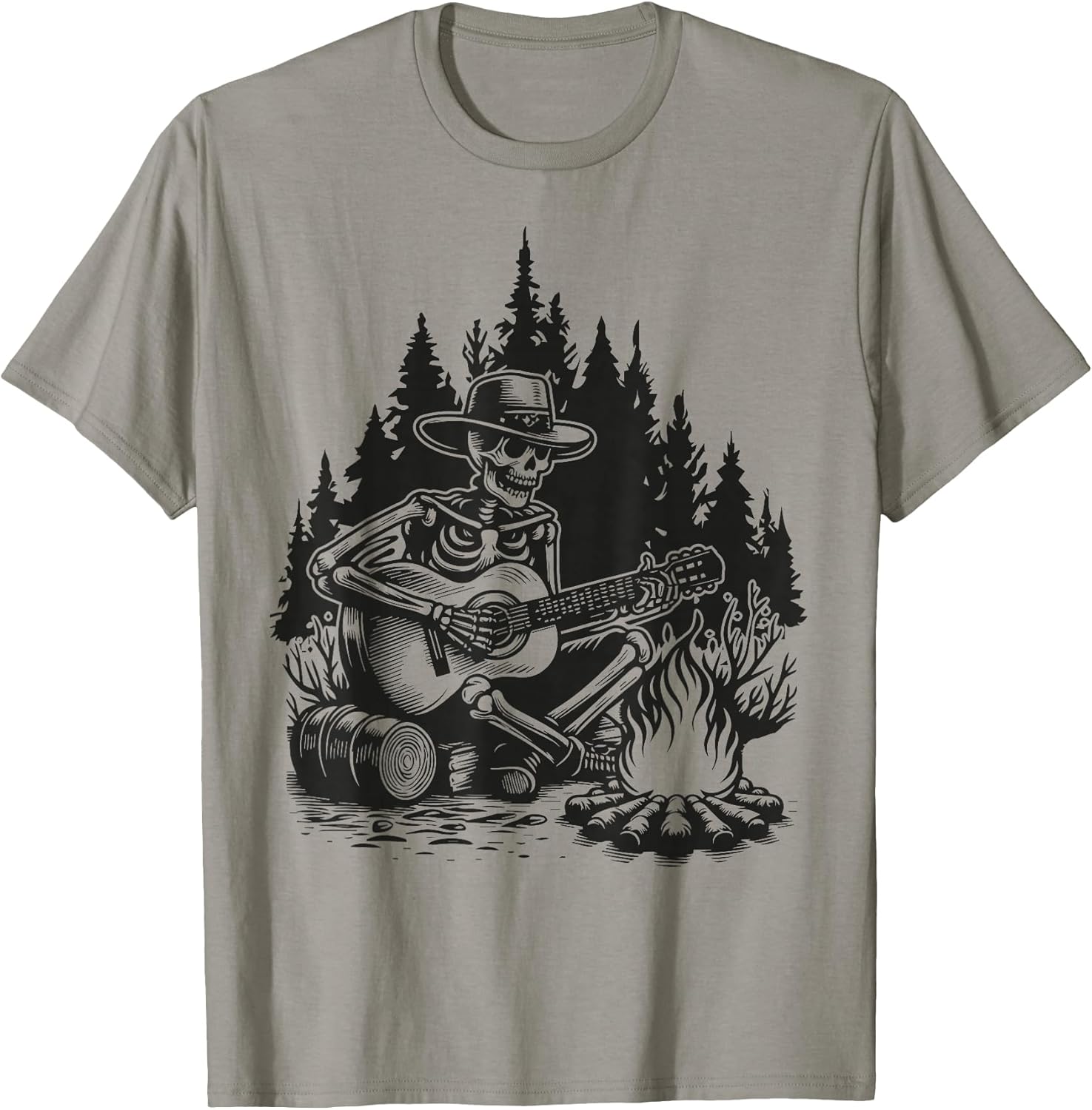 Vintage Skeleton Campfire Merch Co - Adult & Kids T-Shirts, Sweatshirts & Hoodies apparel design preview 1