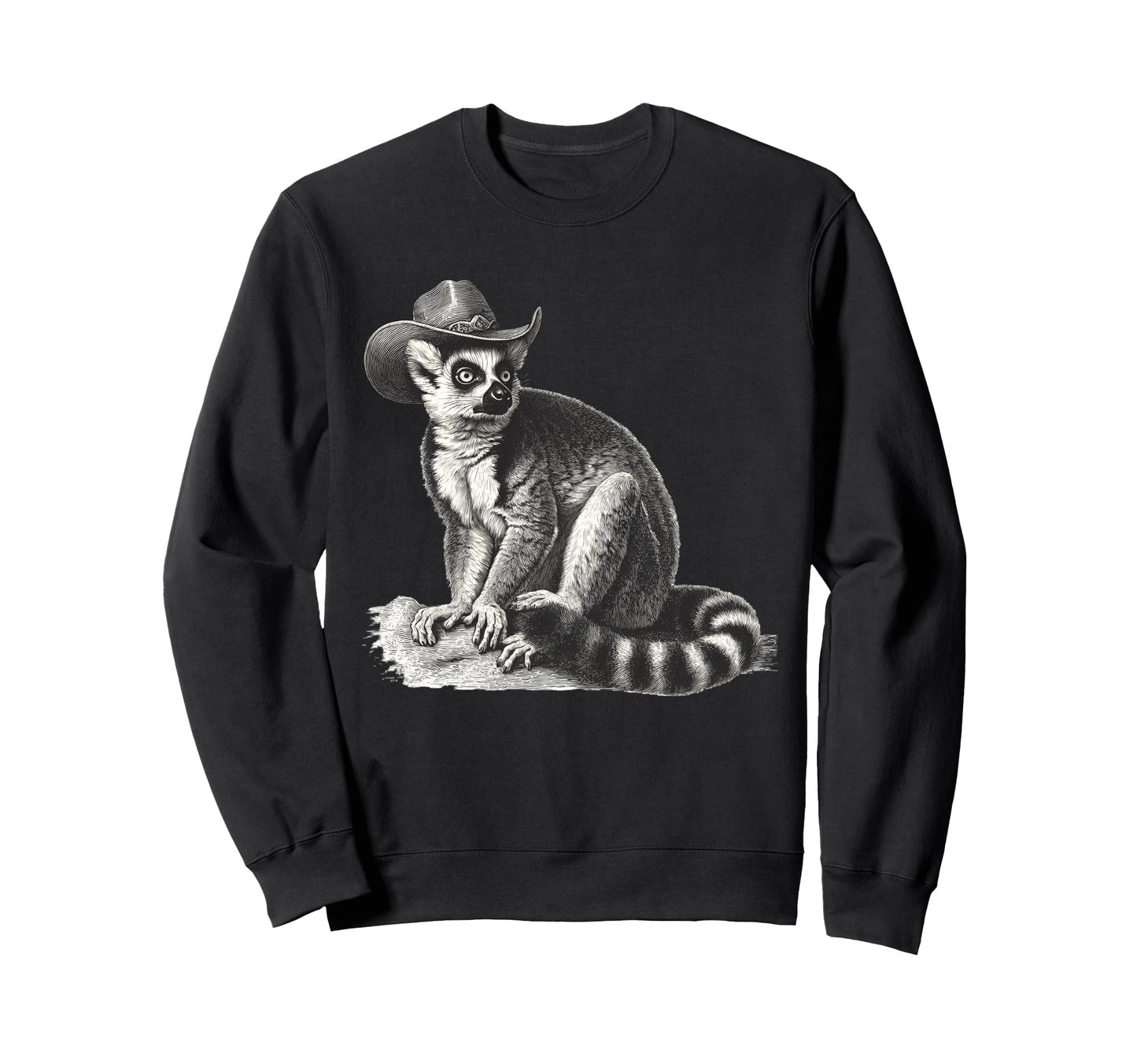 Country Cowboy Lemur Rodeo Cowgirl Sweatshirt - Minimalist Print Men Women - T-Shirt, Sweatshirt, Hoodie