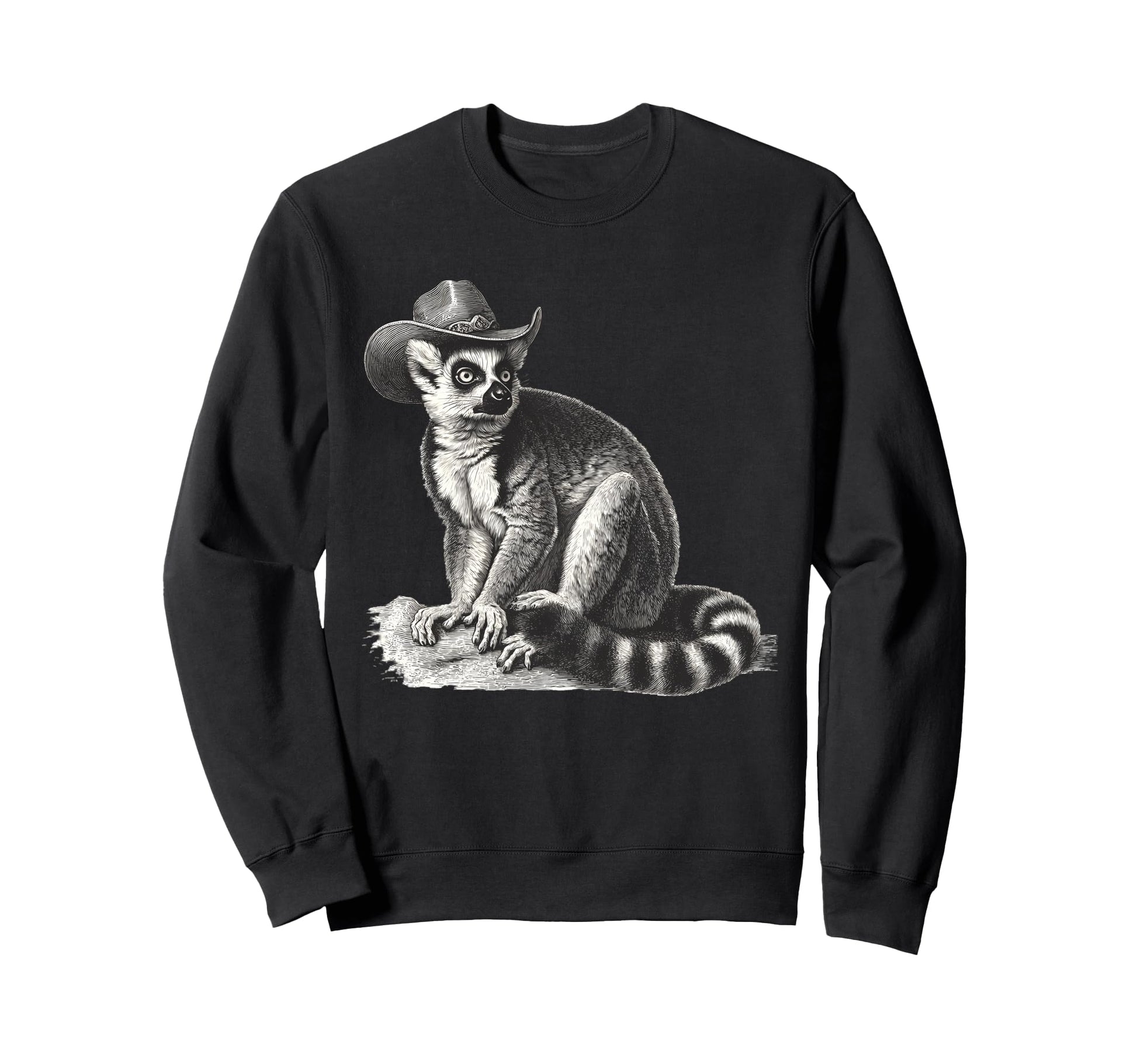 Country Cowboy Lemur Rodeo Cowgirl Sweatshirt - Minimalist Print Men Women - T-Shirt, Sweatshirt, Hoodie