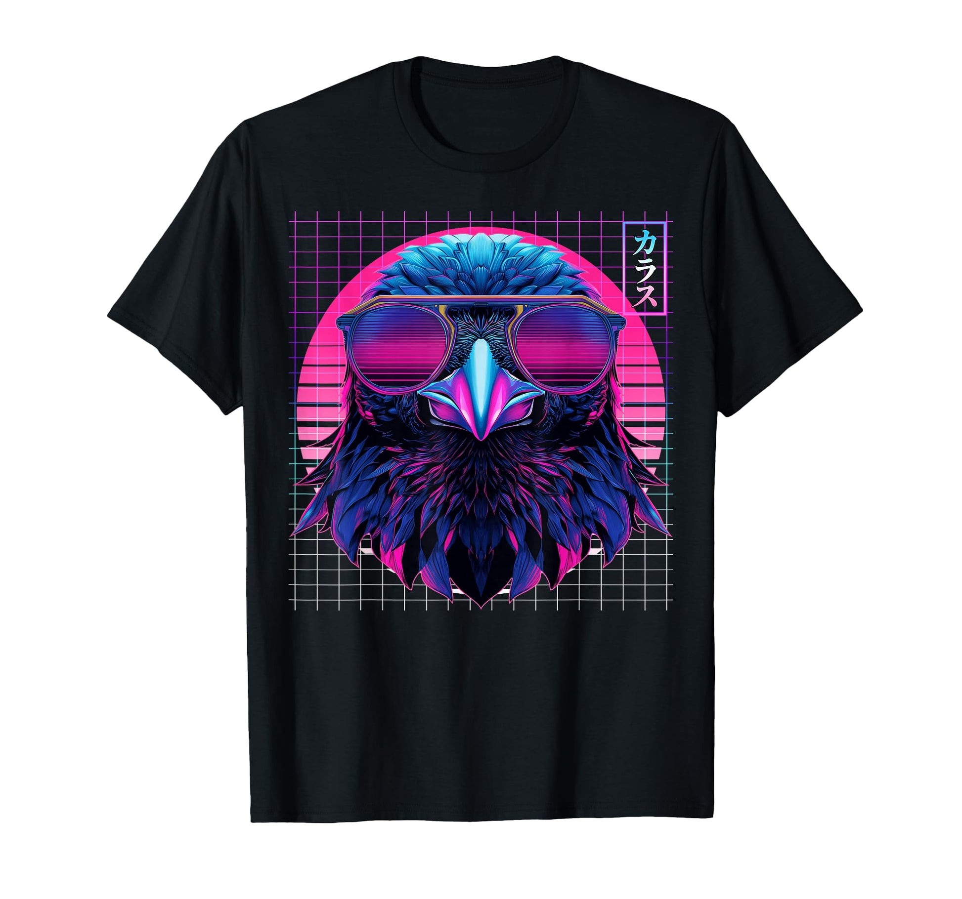 Raven Sunglasses Crow Vaporwave Aesthetic T-Shirt - Trendy Graphic Unisex - T-Shirt, Sweatshirt, Hoodie