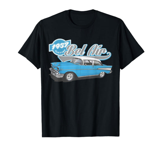 1957 57 Bel Air 50S Silhouette Old T-Shirt - Aesthetic Graphic Men Women - T-Shirt, Sweatshirt, Hoodie