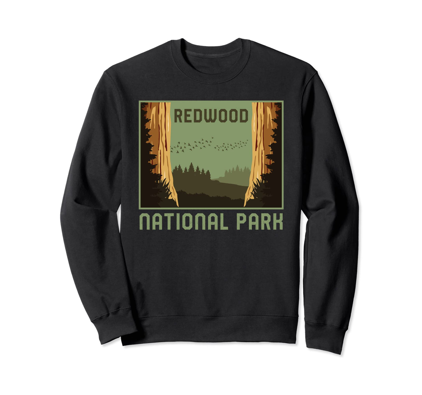 Redwood National Park California Sweatshirt - Minimalist Print Unisex - T-Shirt, Sweatshirt, Hoodie