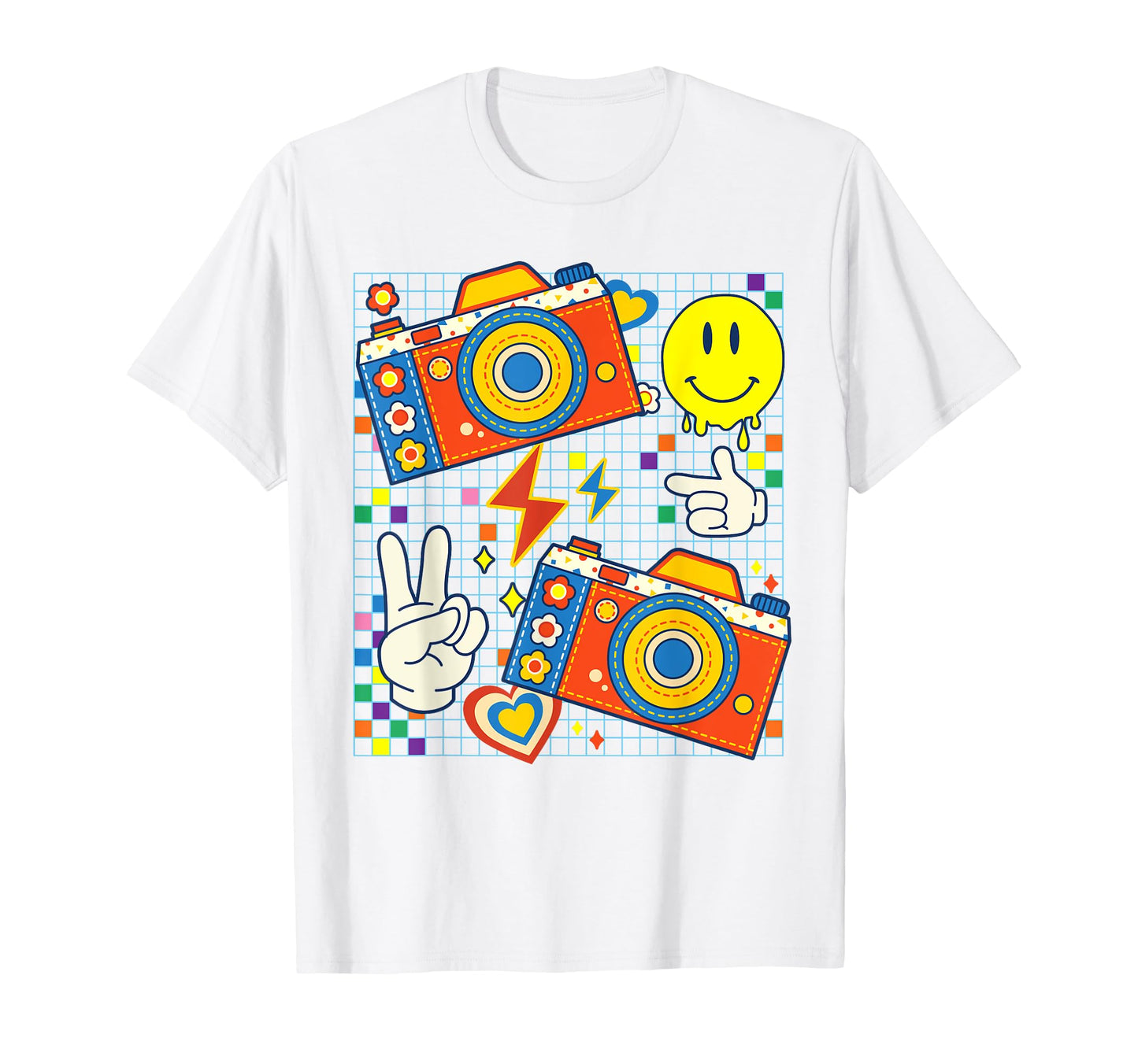 Kidcore Aesthetic Camera Fabric T-Shirt - Aesthetic Graphic for Adults - T-Shirt, Sweatshirt, Hoodie