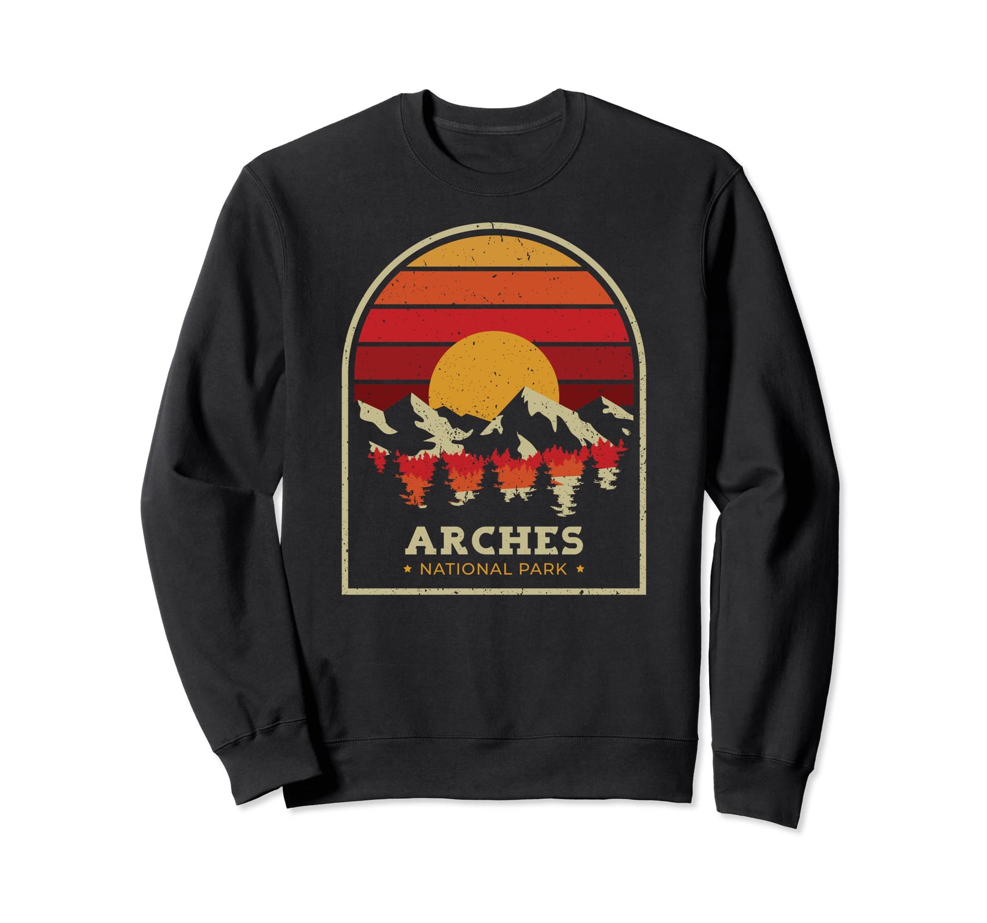 Arches National Park Sunset Sweatshirt - Unique Graphic for Adults - T-Shirt, Sweatshirt, Hoodie