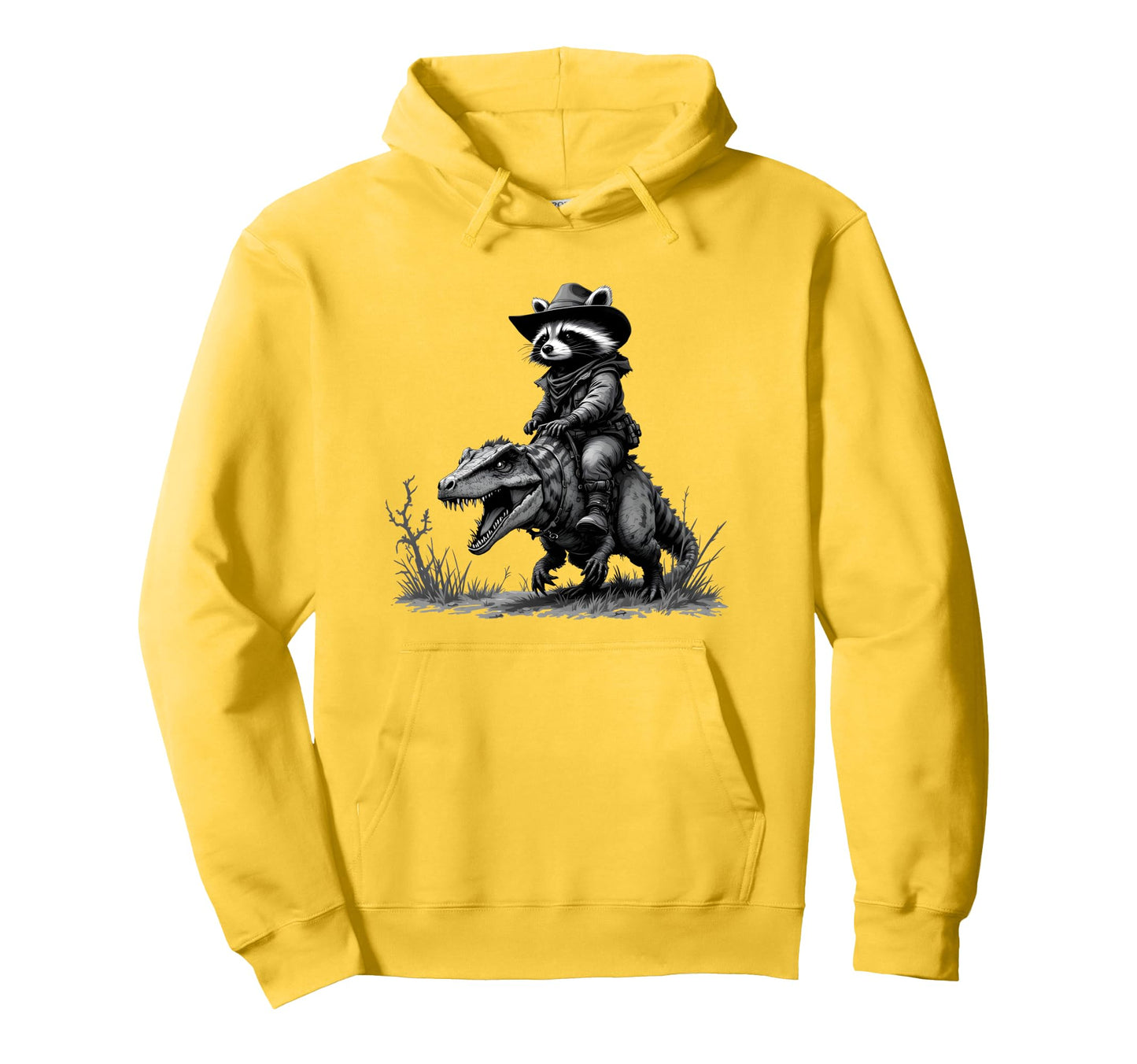 Raccoon Cowboy Cowgirl Panda Trash Hoodie - Novelty Apparel for Adults - T-Shirt, Sweatshirt, Hoodie