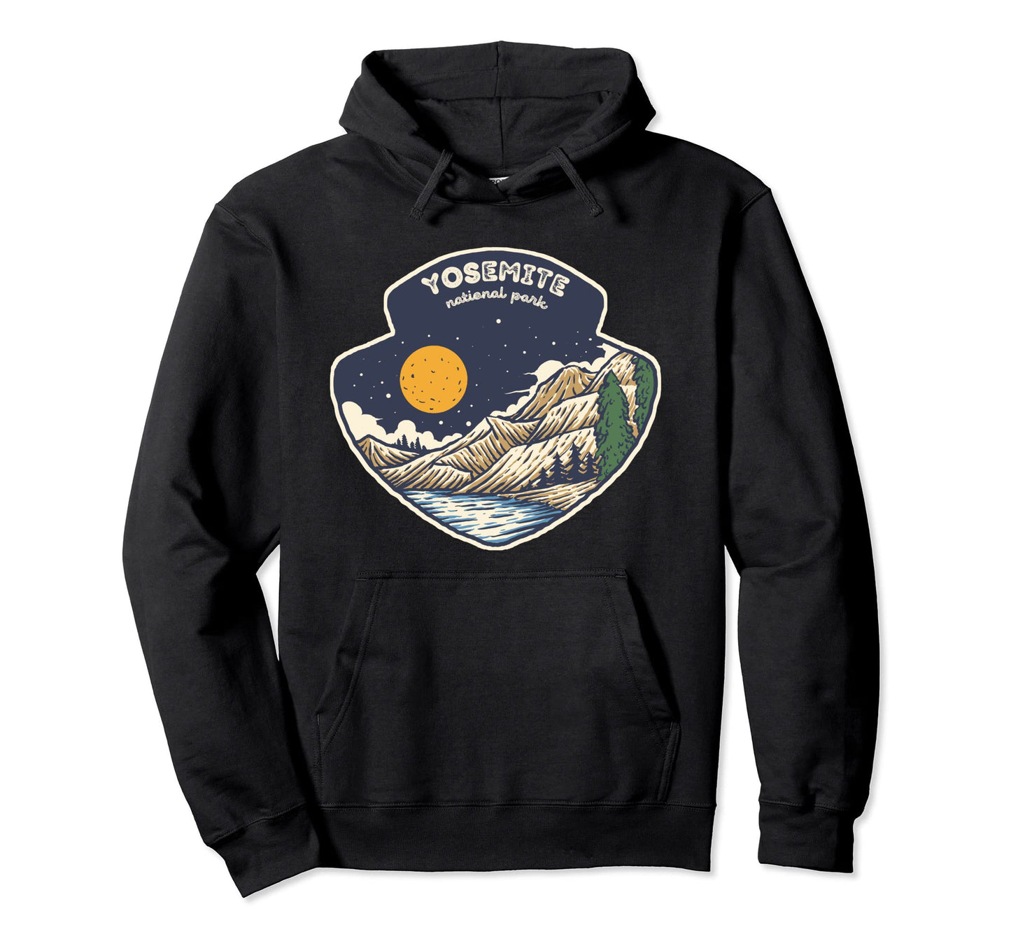 Yosemite California National Park Hoodie - Graphic Print Unisex - T-Shirt, Sweatshirt, Hoodie