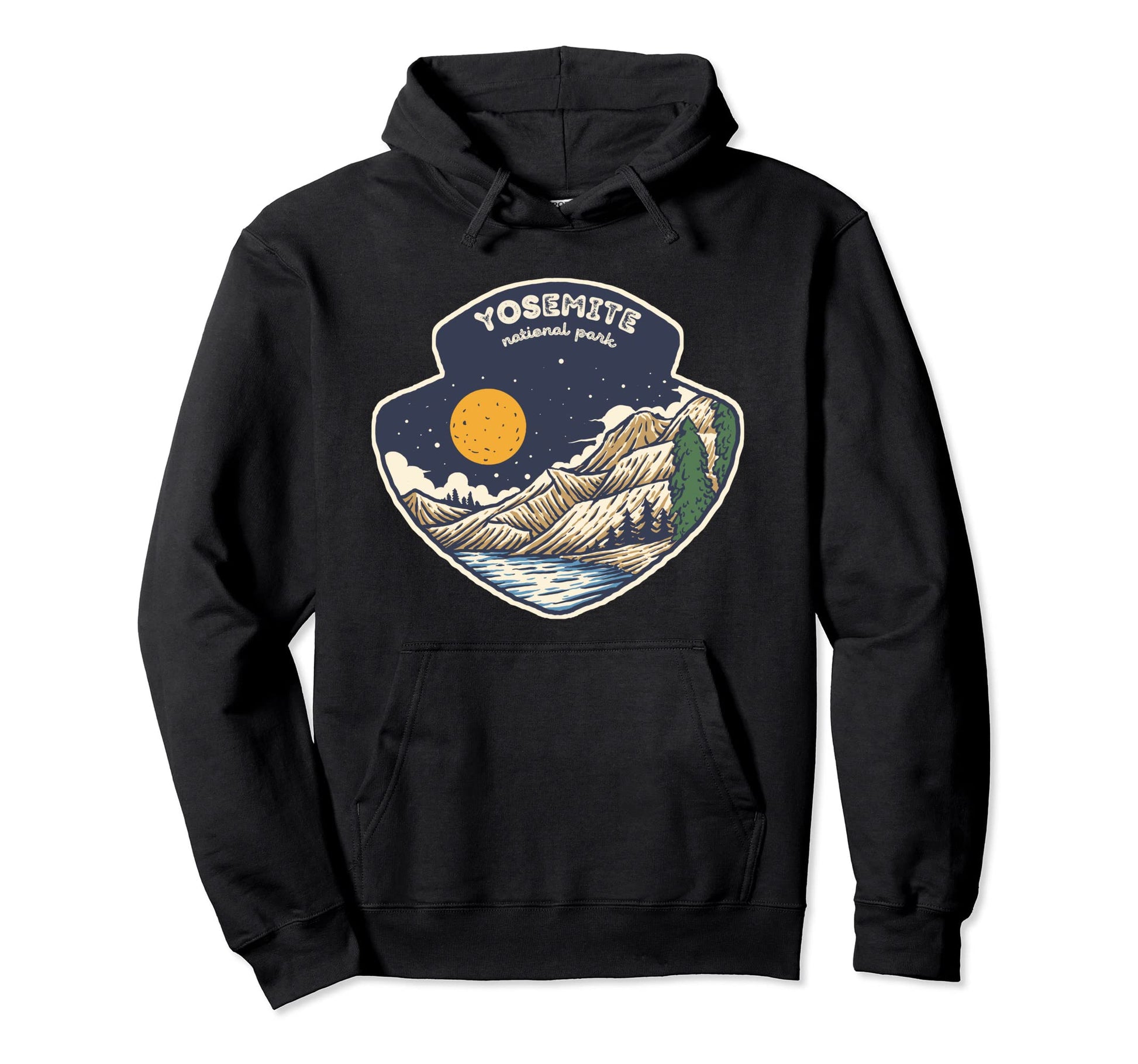 Yosemite California National Park Hoodie - Graphic Print Unisex - T-Shirt, Sweatshirt, Hoodie
