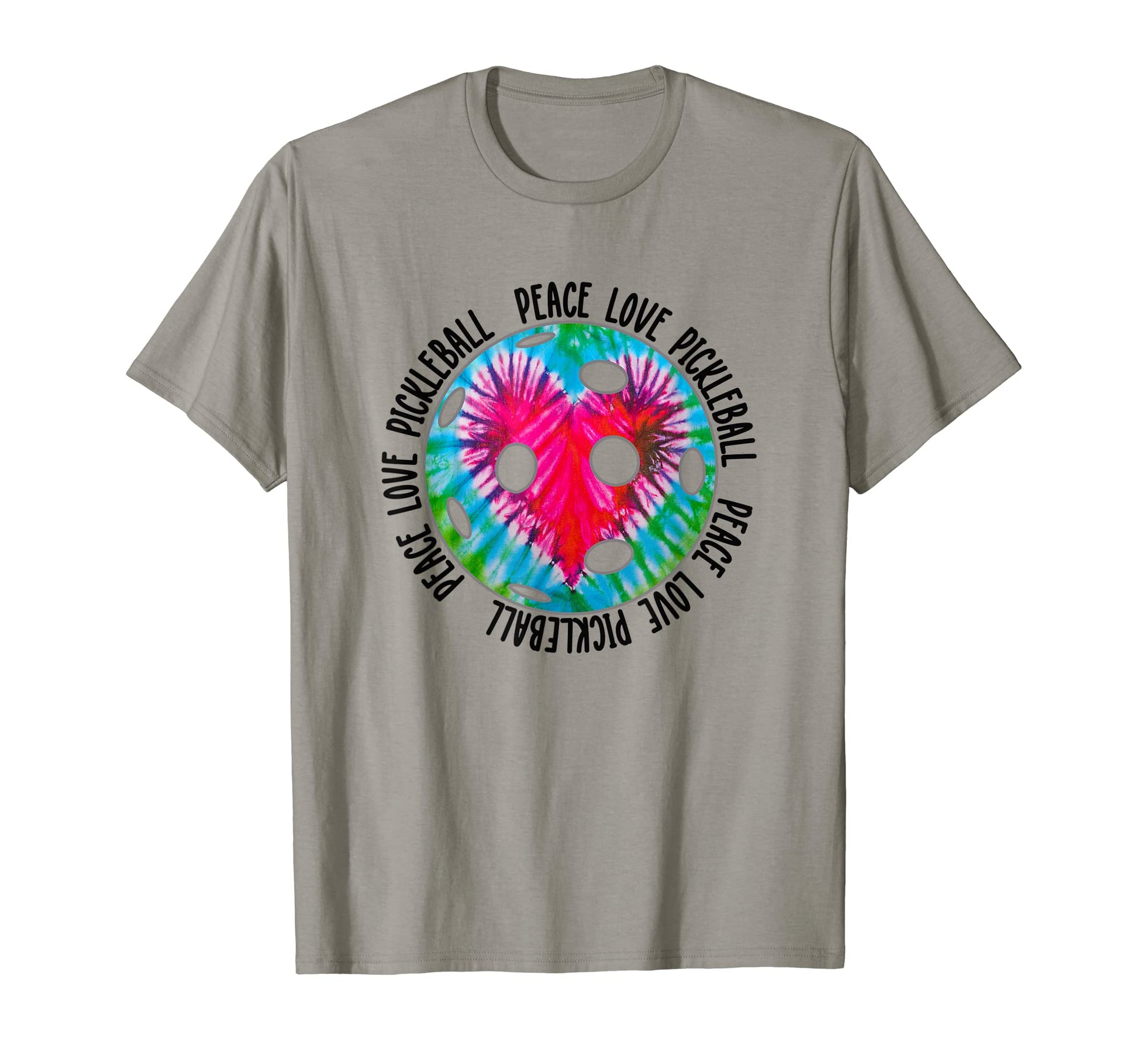 Fun Pickleball Peace Love Pickleball Tie T-Shirt - Minimalist Print Unisex - T-Shirt, Sweatshirt, Hoodie