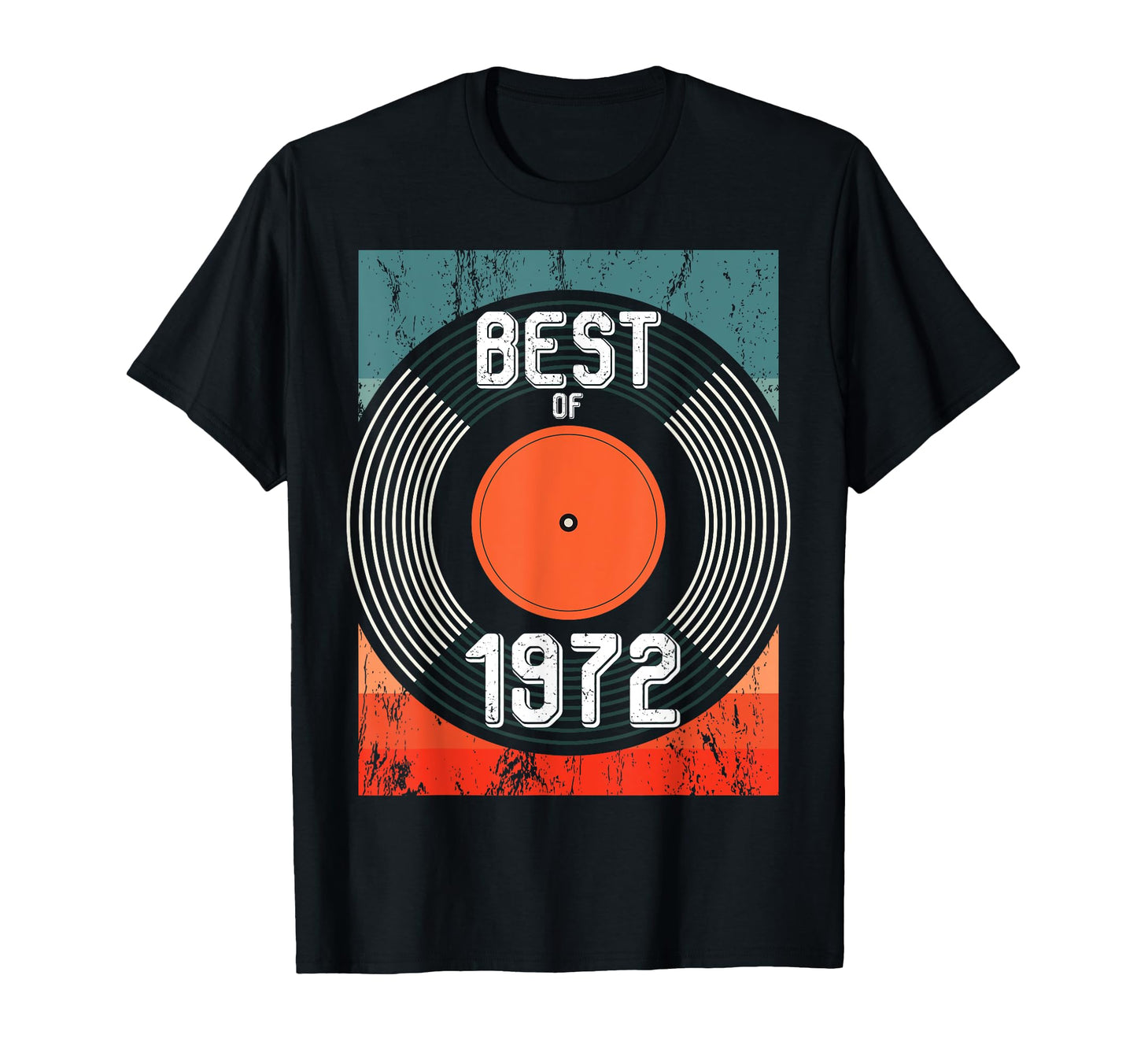 Best 1972 Vinyl Record 50 Birthday T-Shirt - Custom Art Print Unisex - T-Shirt, Sweatshirt, Hoodie
