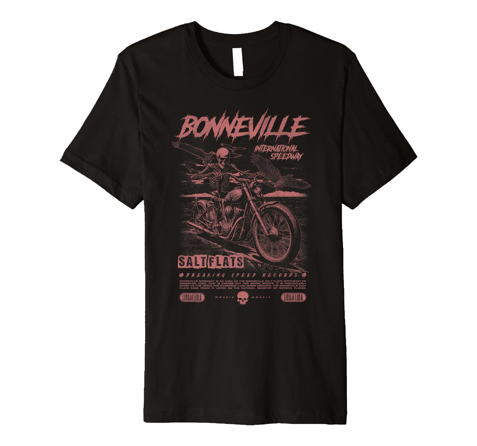 Bonneville Salt Flats Motorcycle Racing T-Shirt - Streetwear Style Unisex - T-Shirt, Sweatshirt, Hoodie