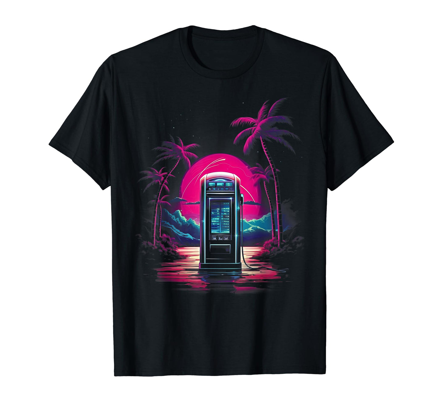 Vaporwave Phone Booth 80S Synthwave 4 T-Shirt - Minimalist Print Unisex - T-Shirt, Sweatshirt, Hoodie