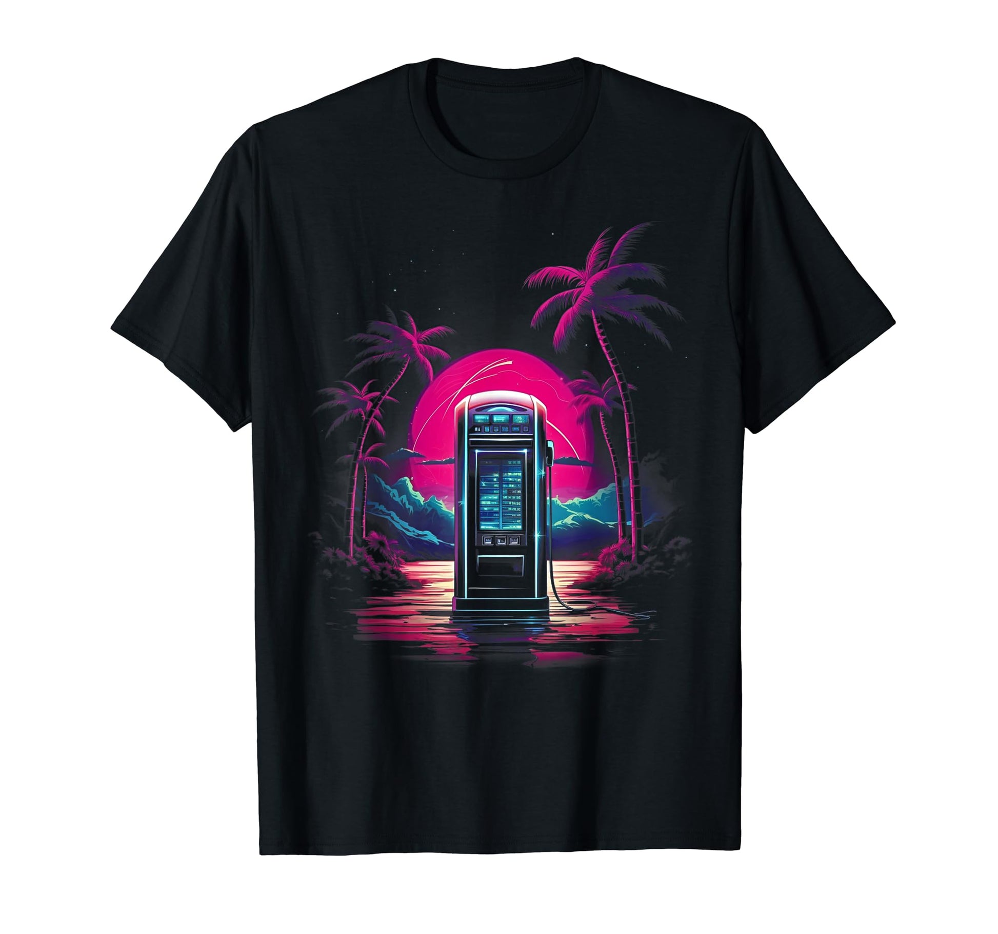 Vaporwave Phone Booth 80S Synthwave 4 T-Shirt - Minimalist Print Unisex - T-Shirt, Sweatshirt, Hoodie