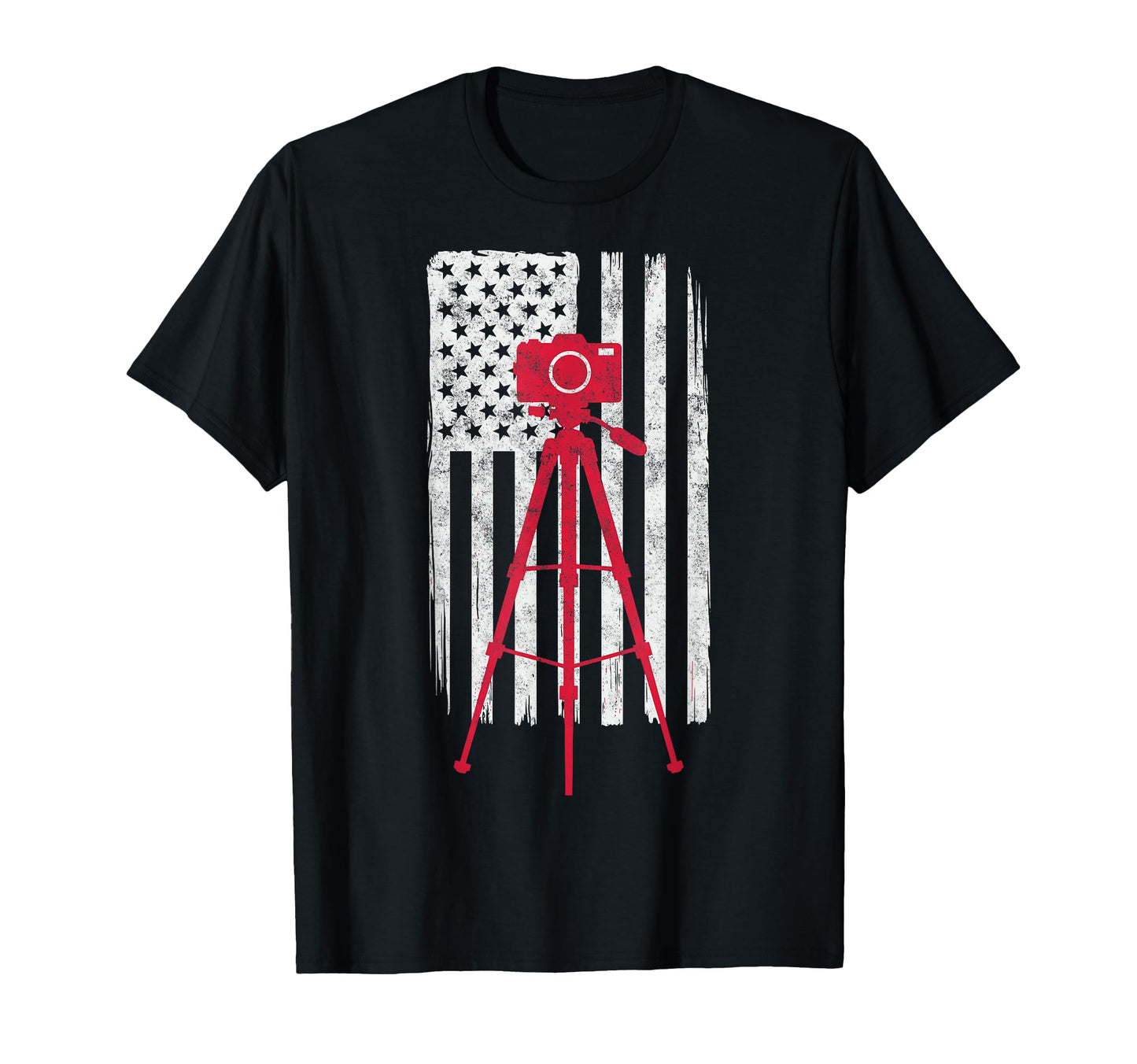 Us Flag Photo Camera Photographer T-Shirt - Aesthetic Graphic Unisex - T-Shirt, Sweatshirt, Hoodie