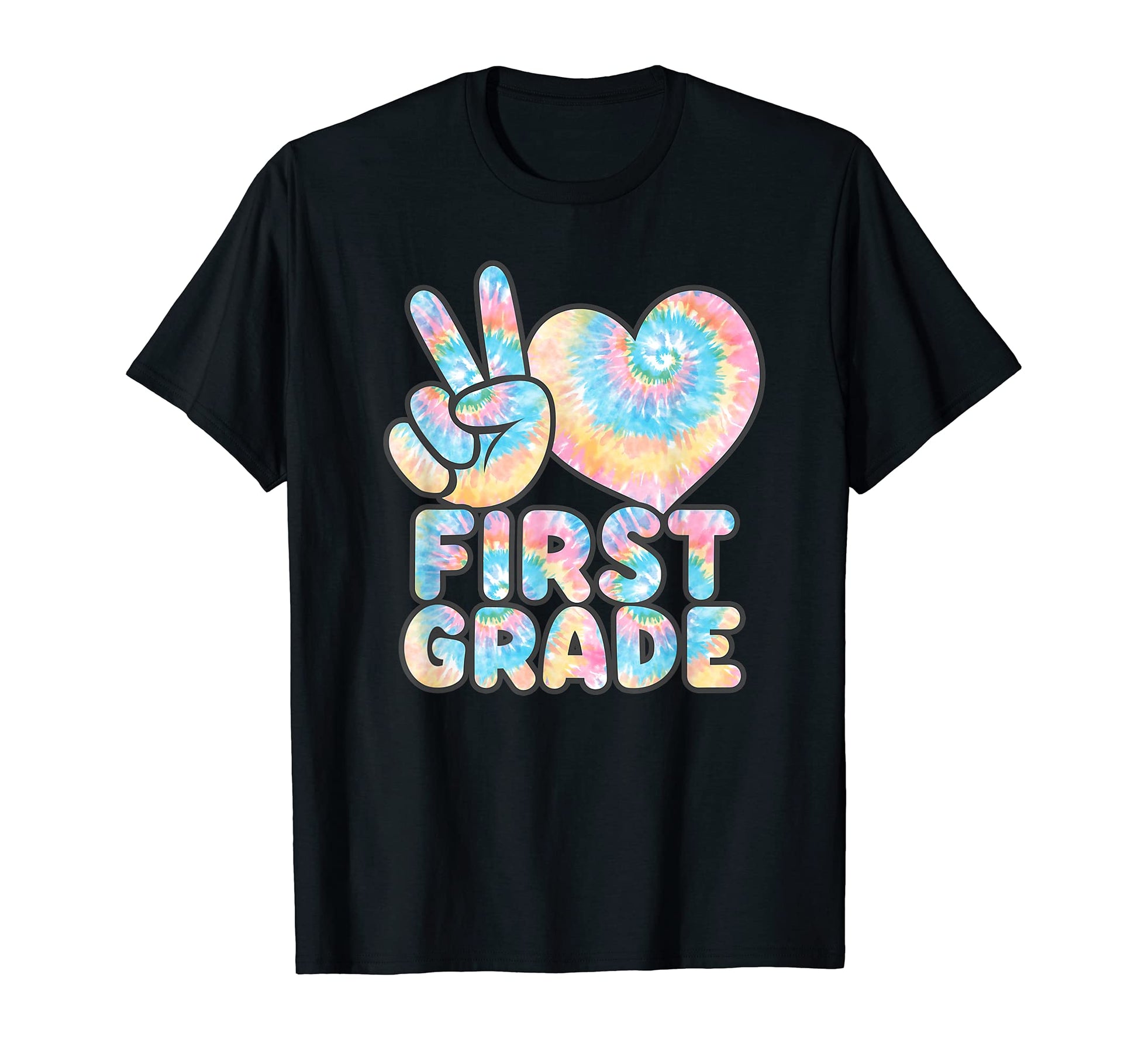 Tie Dye Back To School Peace Love T-Shirt - Novelty Apparel for Adults - T-Shirt, Sweatshirt, Hoodie