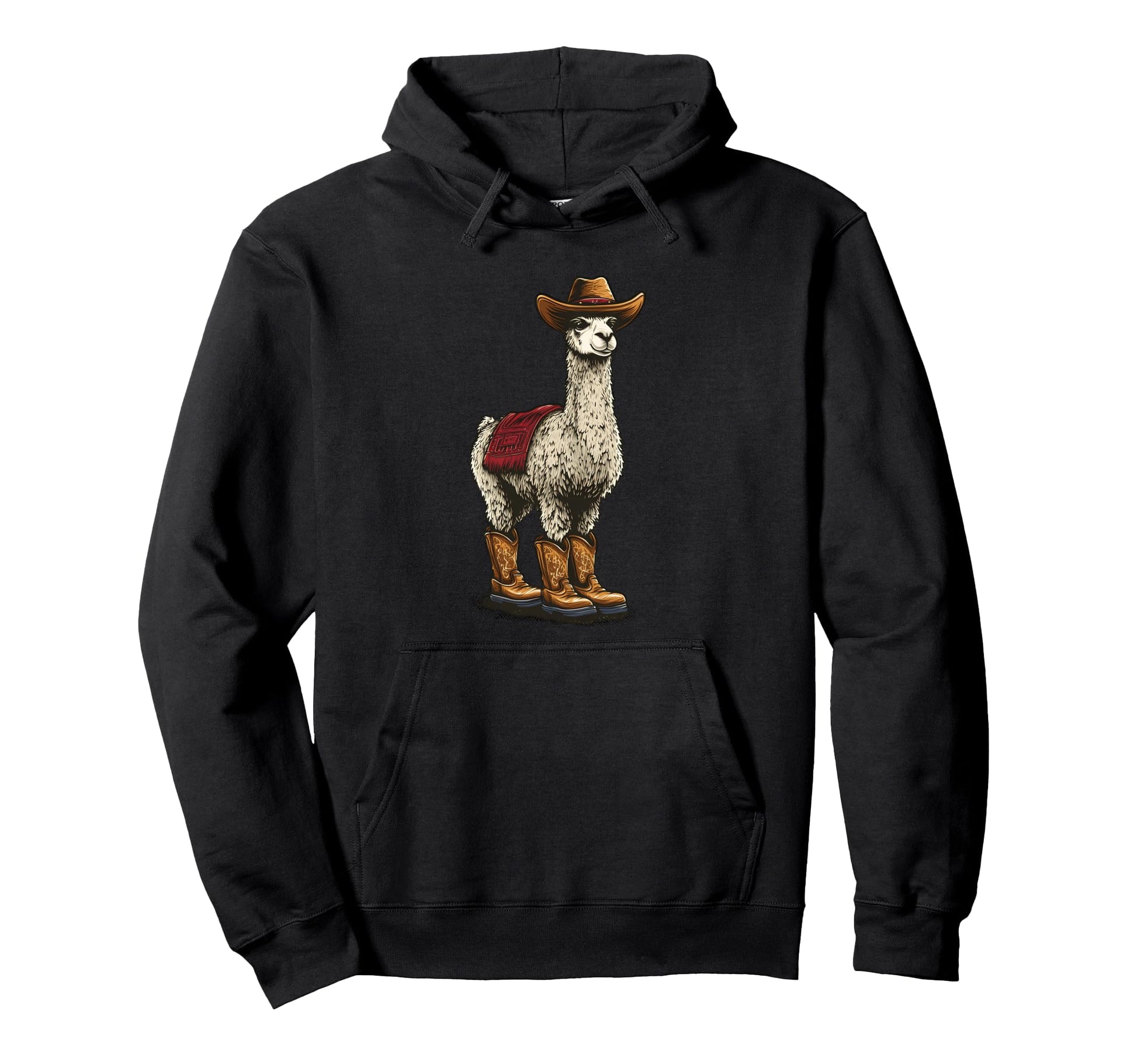 Llama Cowboy Rodeo Cowgirl Western Country Hoodie - Graphic Print Unisex - T-Shirt, Sweatshirt, Hoodie
