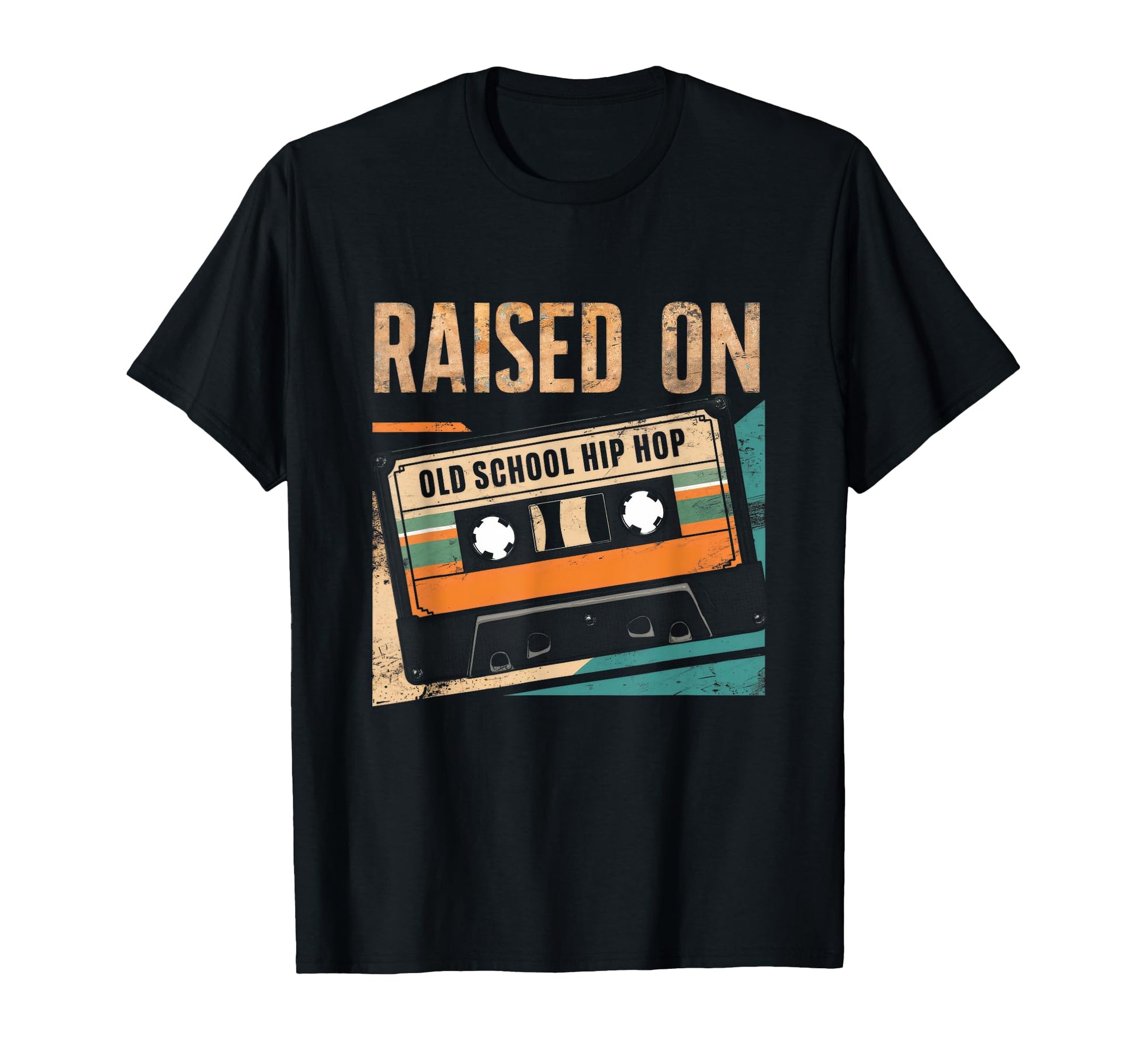 Raised Oldschool Hip Hop Cassette T-Shirt - Unique Graphic for Adults - T-Shirt, Sweatshirt, Hoodie