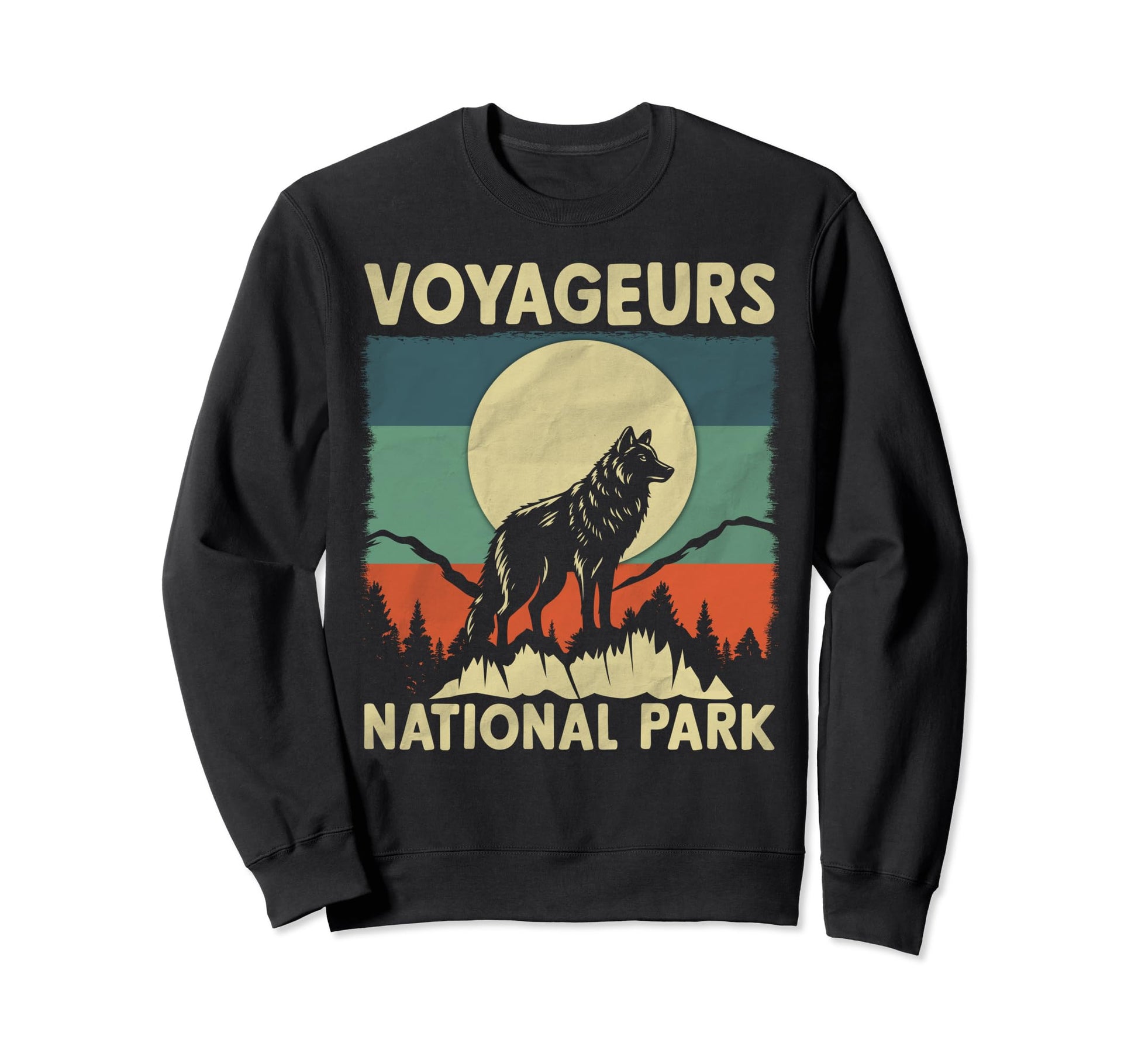 Wolf Voyageurs National Park Sweatshirt - Custom Art Print Unisex - T-Shirt, Sweatshirt, Hoodie