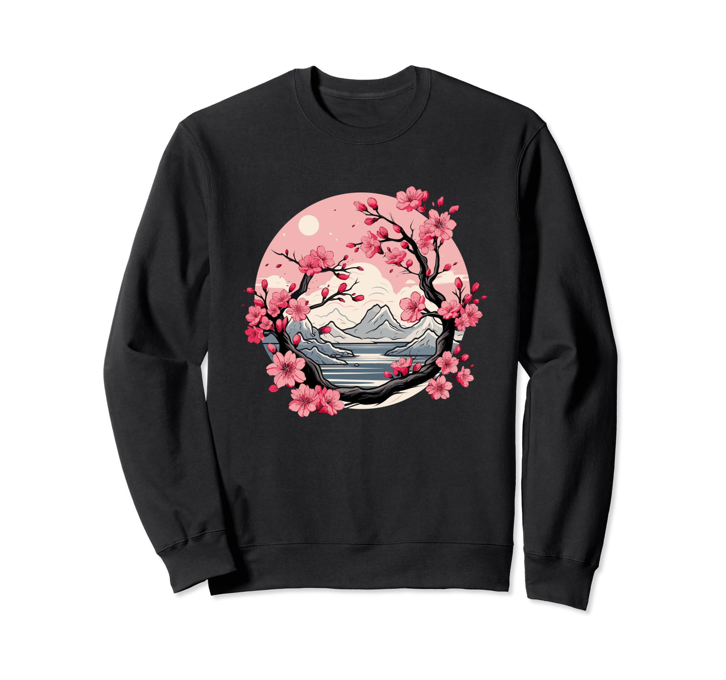 Japanese Aesthetic Vaporwave Cherry Sweatshirt - Unique Graphic for Adults - T-Shirt, Sweatshirt, Hoodie