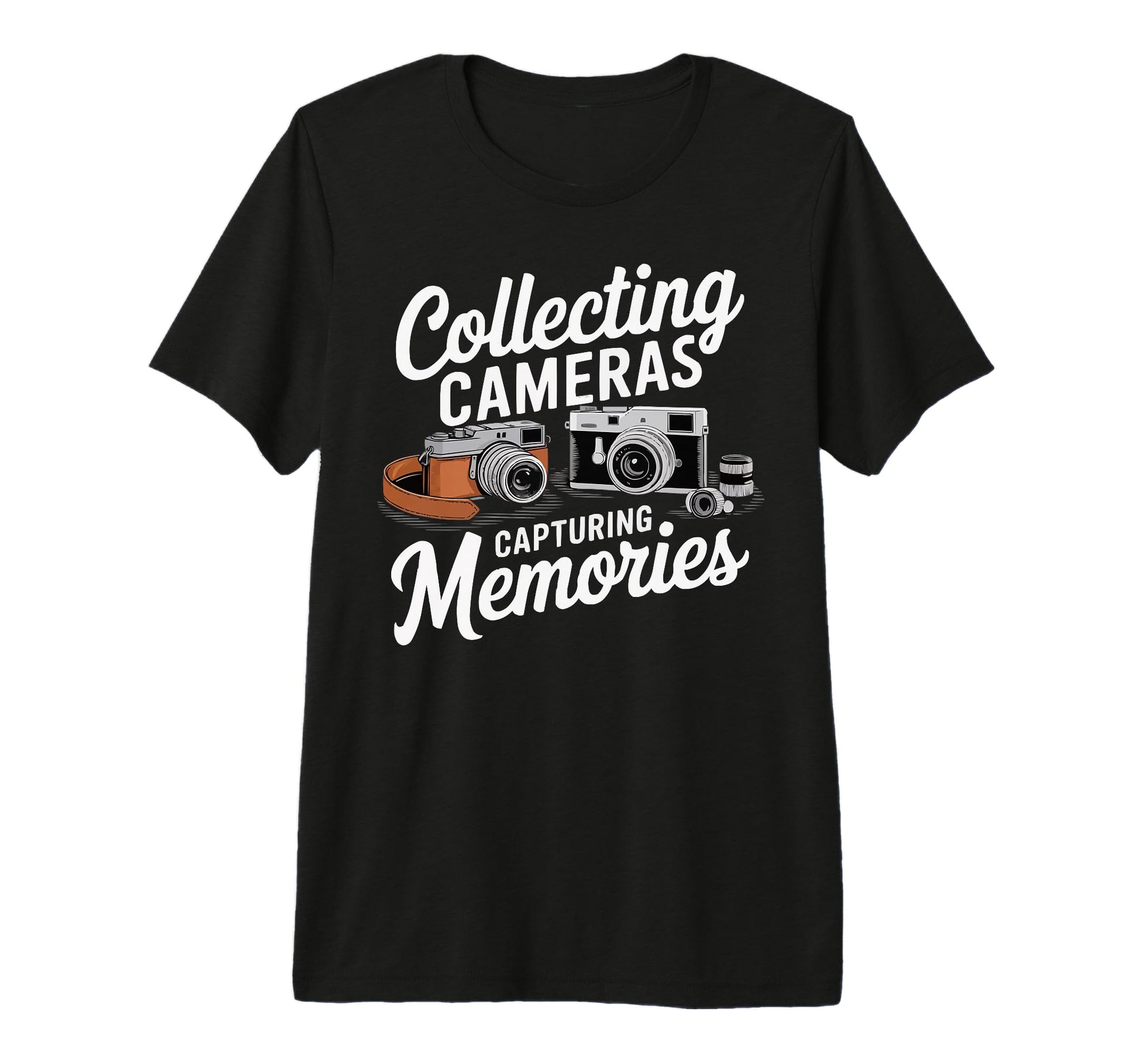 Camera Collector Cameraman Photography T-Shirt - Minimalist Print Unisex - T-Shirt, Sweatshirt, Hoodie