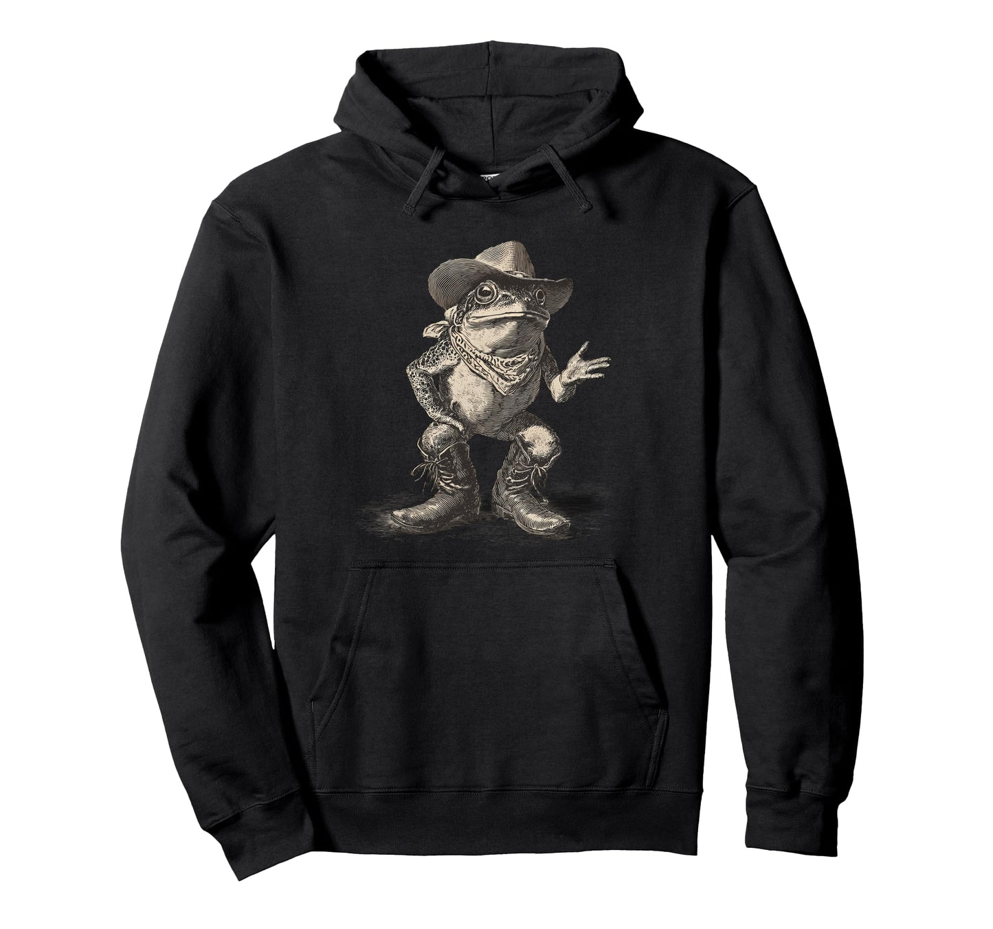Country Cowboy Frog Toad Rodeo Cowgirl Hoodie - Custom Art Print Men Women - T-Shirt, Sweatshirt, Hoodie