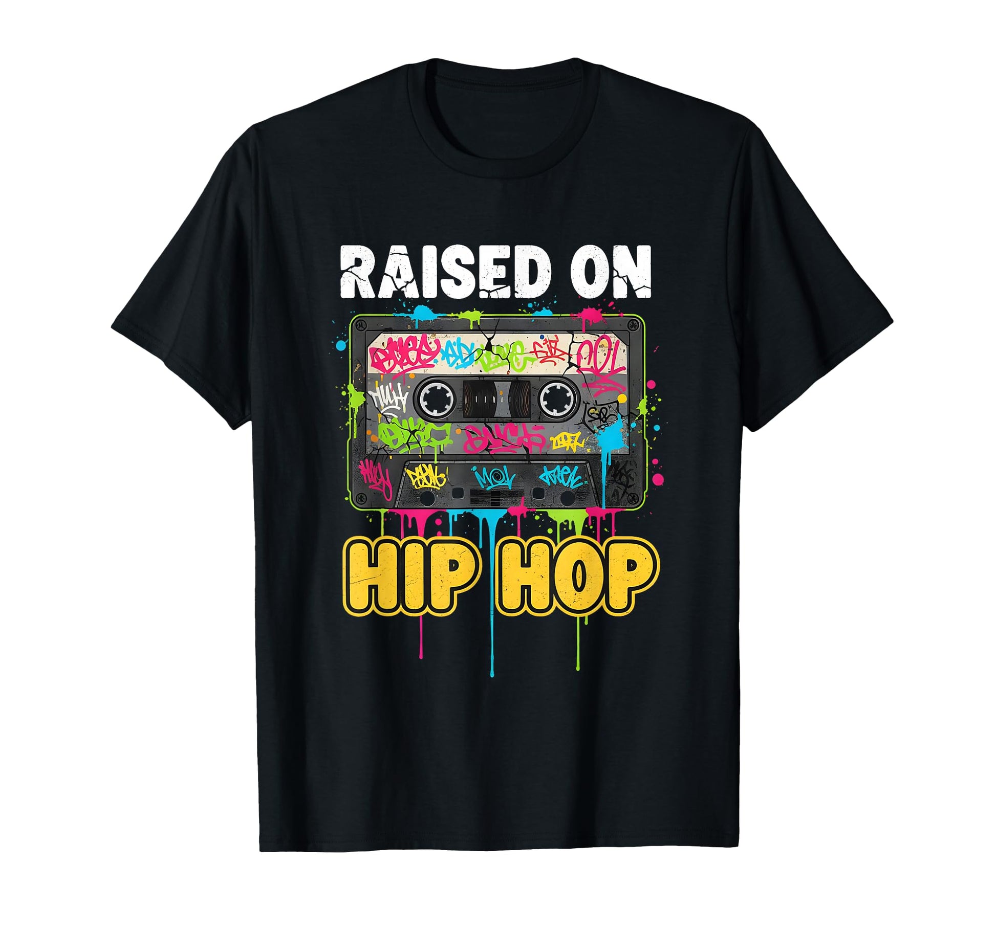 Raised Old School Cassette Tape T-Shirt - Graphic Print Unisex - T-Shirt, Sweatshirt, Hoodie