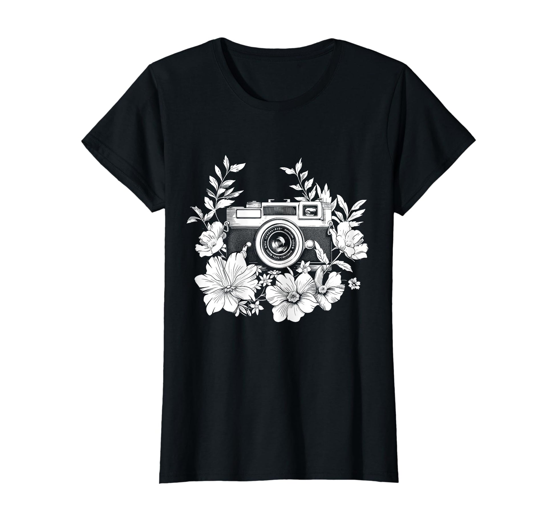 Photographer Camera Flowers Photography T-Shirt - Aesthetic Graphic Unisex - T-Shirt, Sweatshirt, Hoodie