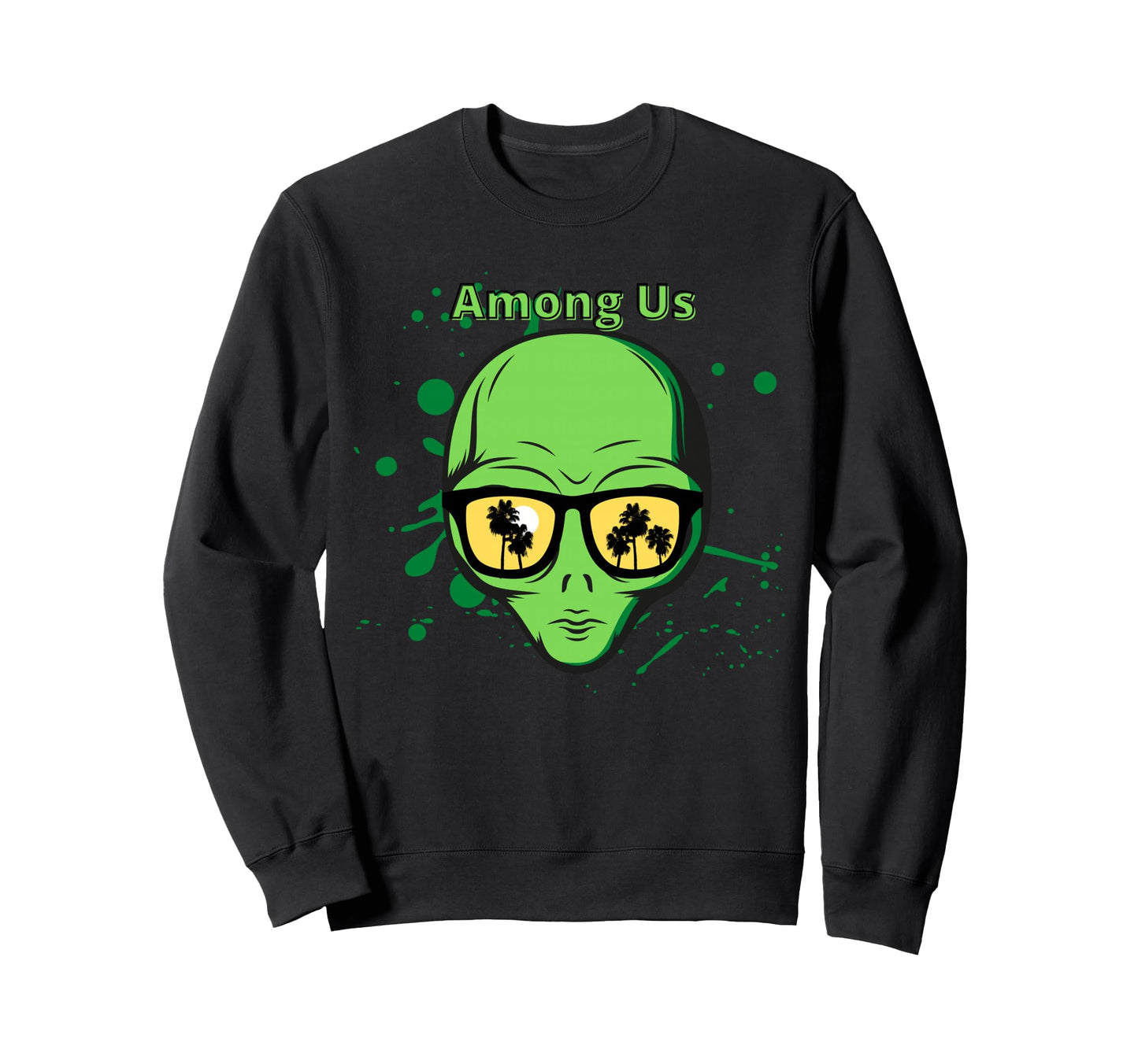 Alien Aesthetic Sunglasses Sweatshirt - Aesthetic Graphic for Adults - T-Shirt, Sweatshirt, Hoodie