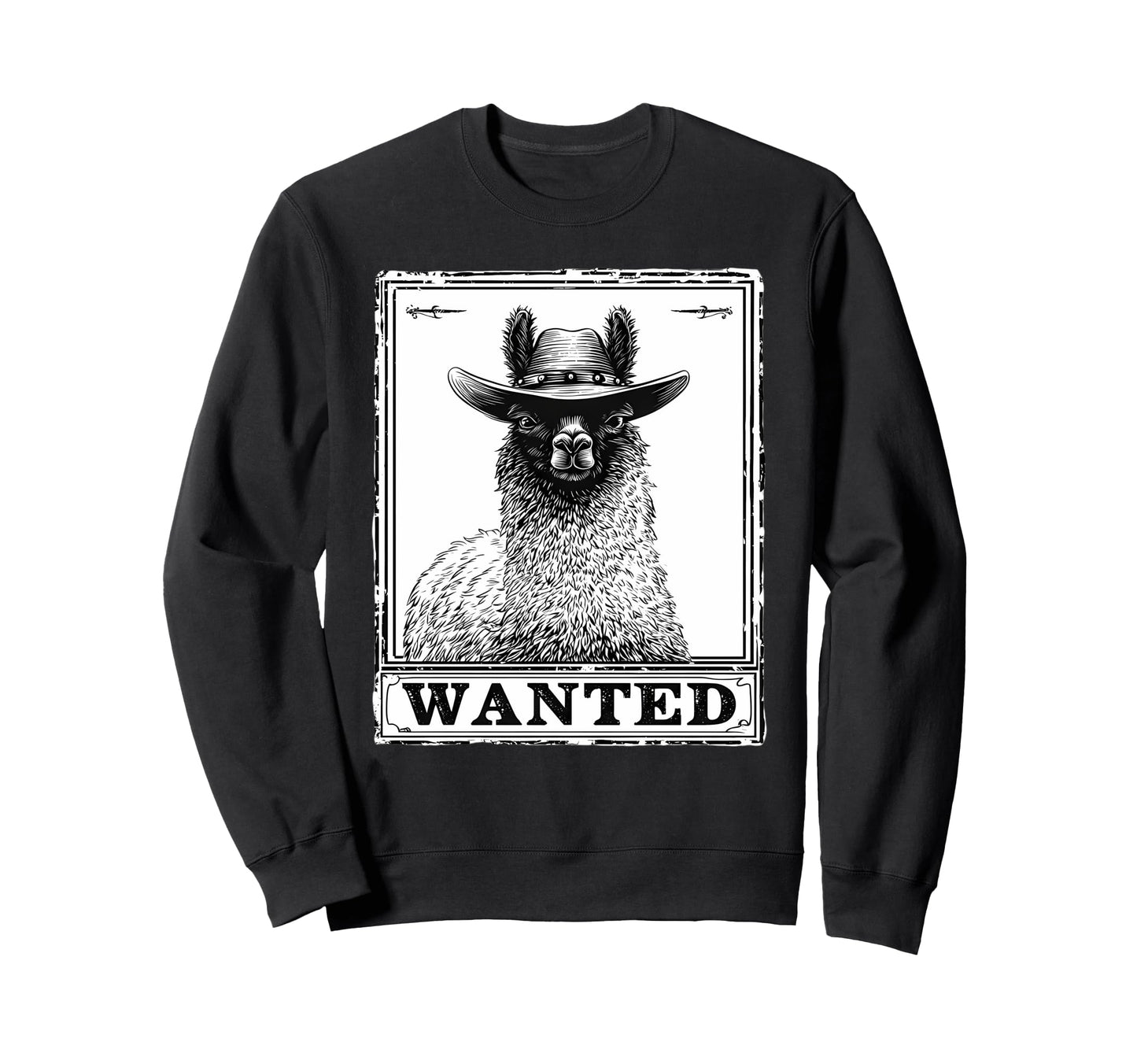 Alpaca Cowboy Rodeo Cowgirl Western Sweatshirt - Unique Graphic Unisex - T-Shirt, Sweatshirt, Hoodie