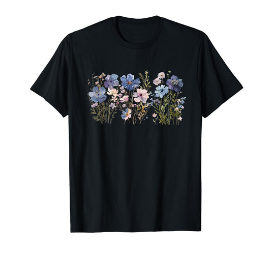 Boho Flower Flowers Grandma T-Shirt - Graphic Print Men Women - T-Shirt, Sweatshirt, Hoodie