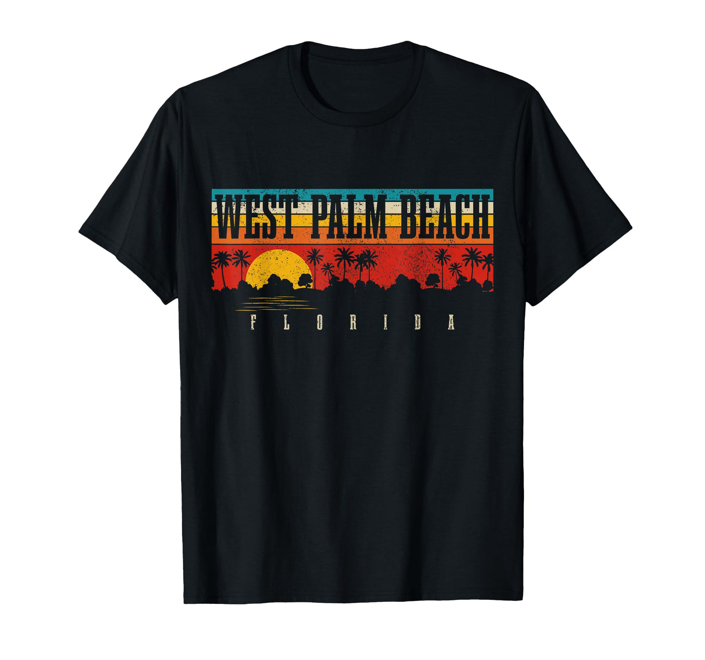 West Palm Beach Florida Fl Sunset T-Shirt - Unique Graphic Men Women - T-Shirt, Sweatshirt, Hoodie