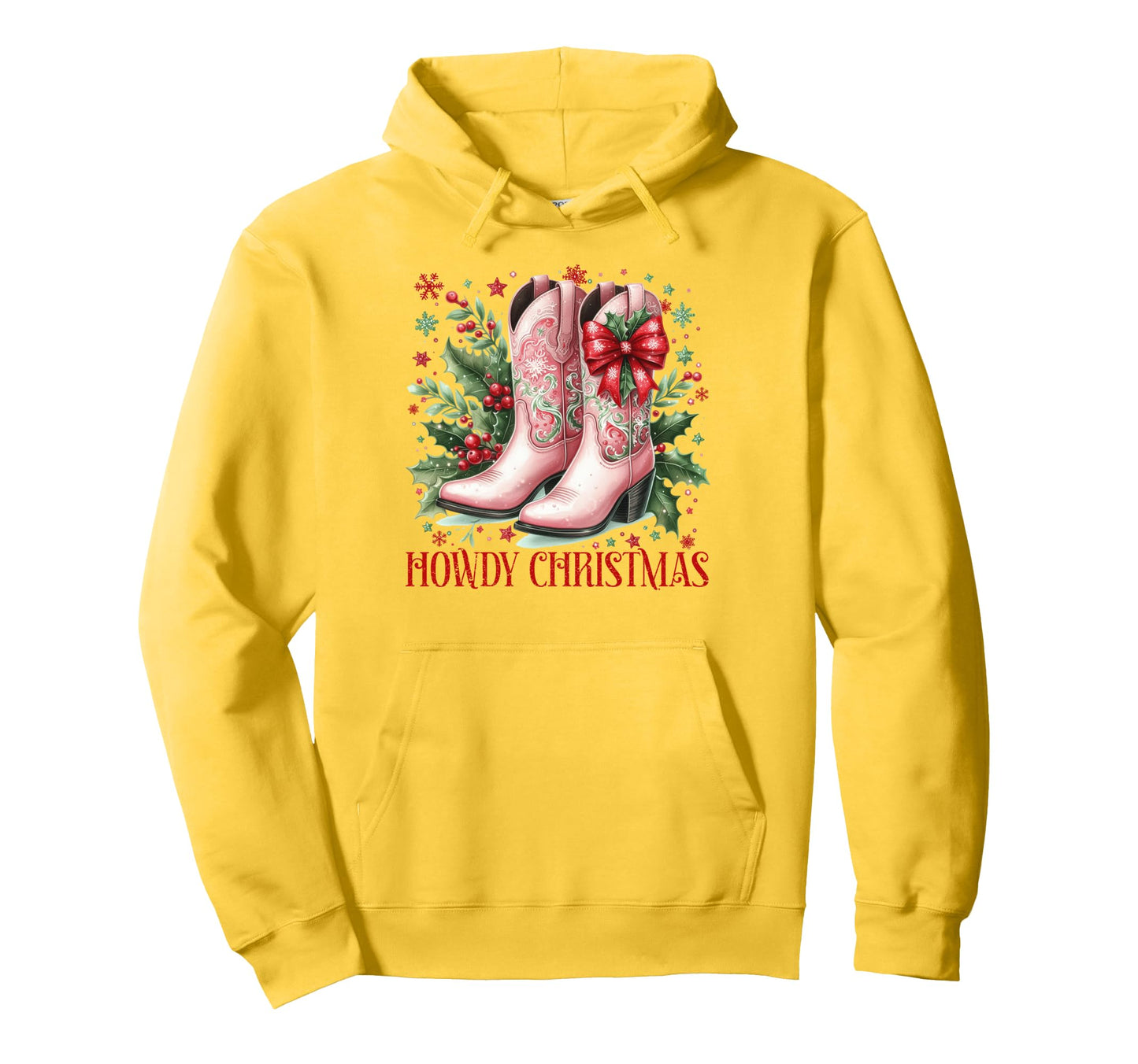 Howdy Western Boots Cowgirl Coquette Hoodie - Streetwear Style Unisex - T-Shirt, Sweatshirt, Hoodie