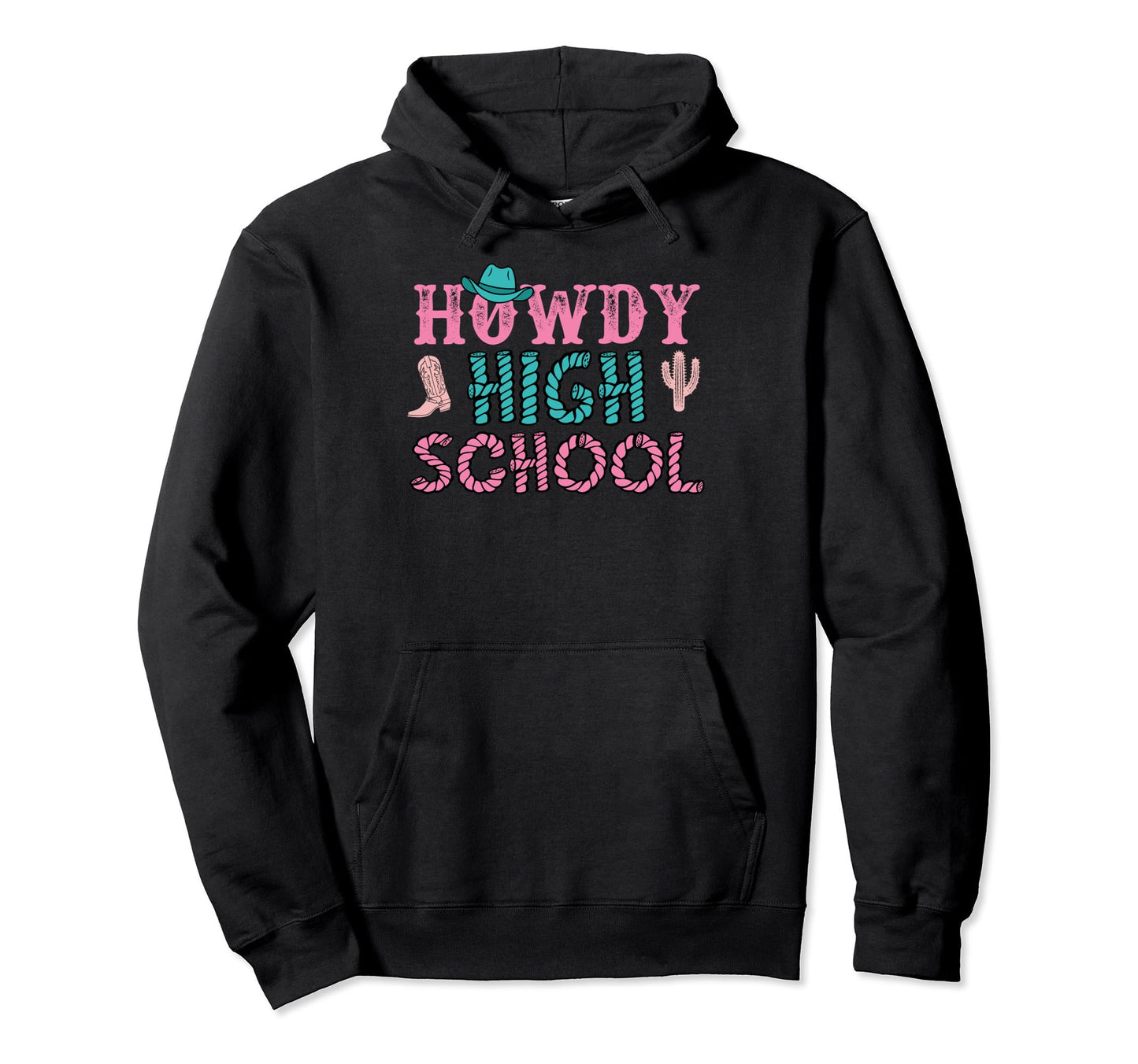 Howdy High School Teacher Rodeo Hoodie - Minimalist Print for Adults - T-Shirt, Sweatshirt, Hoodie