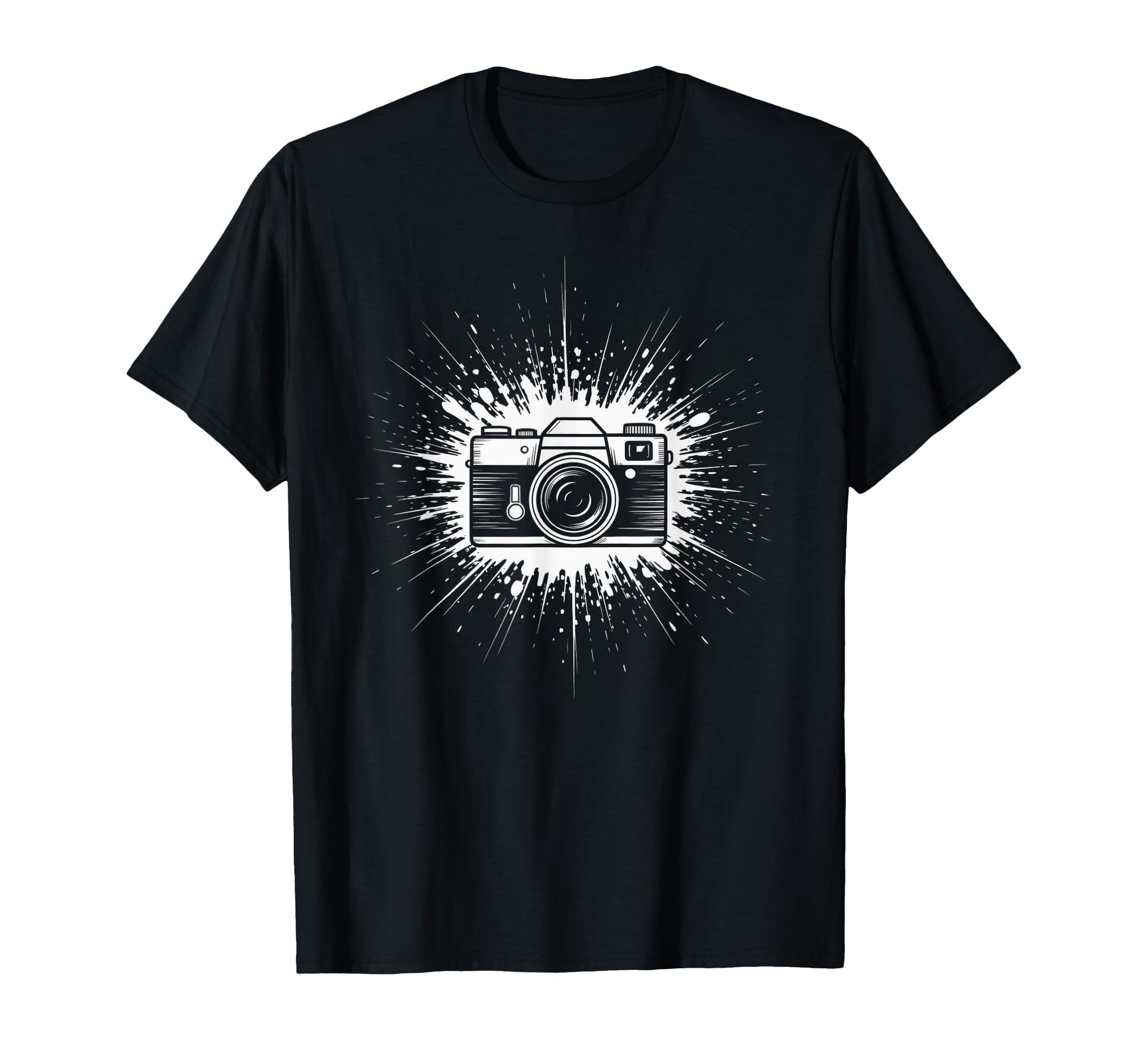 Camera Photo Photography Flash Lens T-Shirt - Minimalist Print Men Women - T-Shirt, Sweatshirt, Hoodie