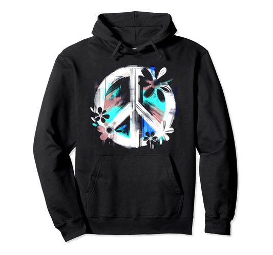 60S 70S Peace Love And Groovy Hoodie - Casual Everyday Wear for Adults - T-Shirt, Sweatshirt, Hoodie