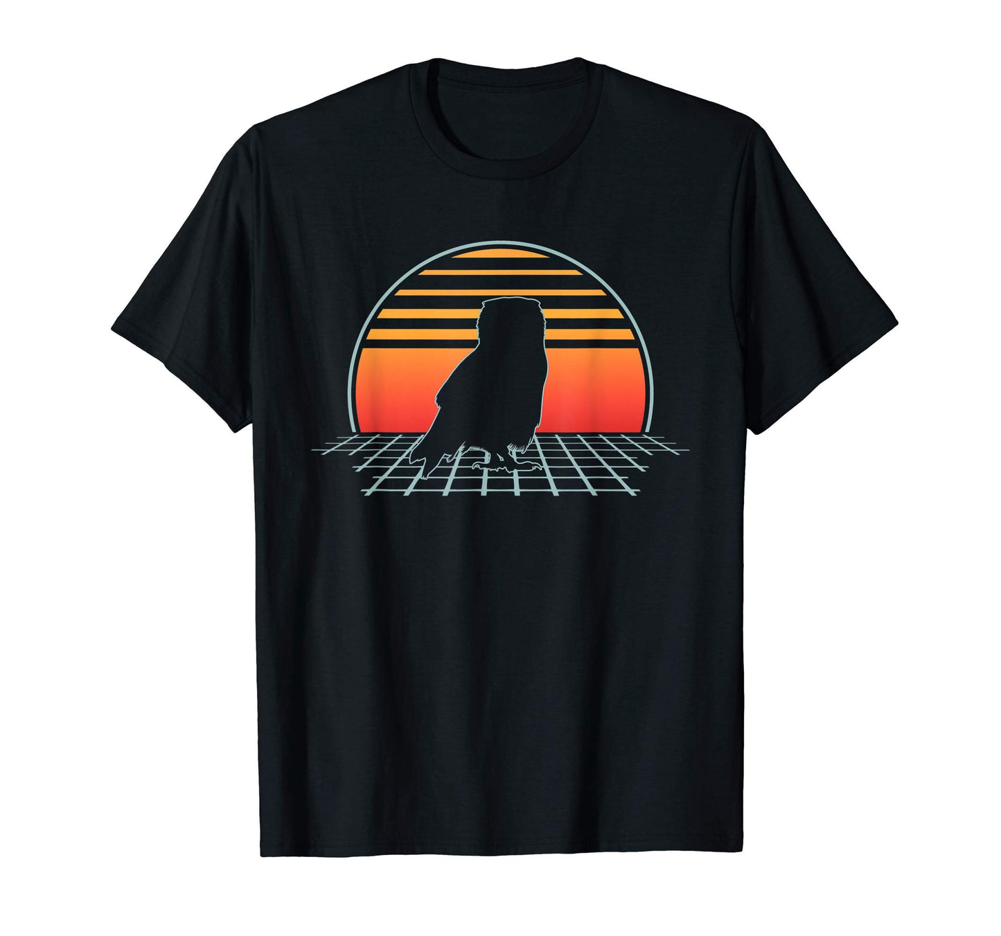 Owl 70S 80S Animal Vaporwave T-Shirt - Streetwear Style for Adults - T-Shirt, Sweatshirt, Hoodie