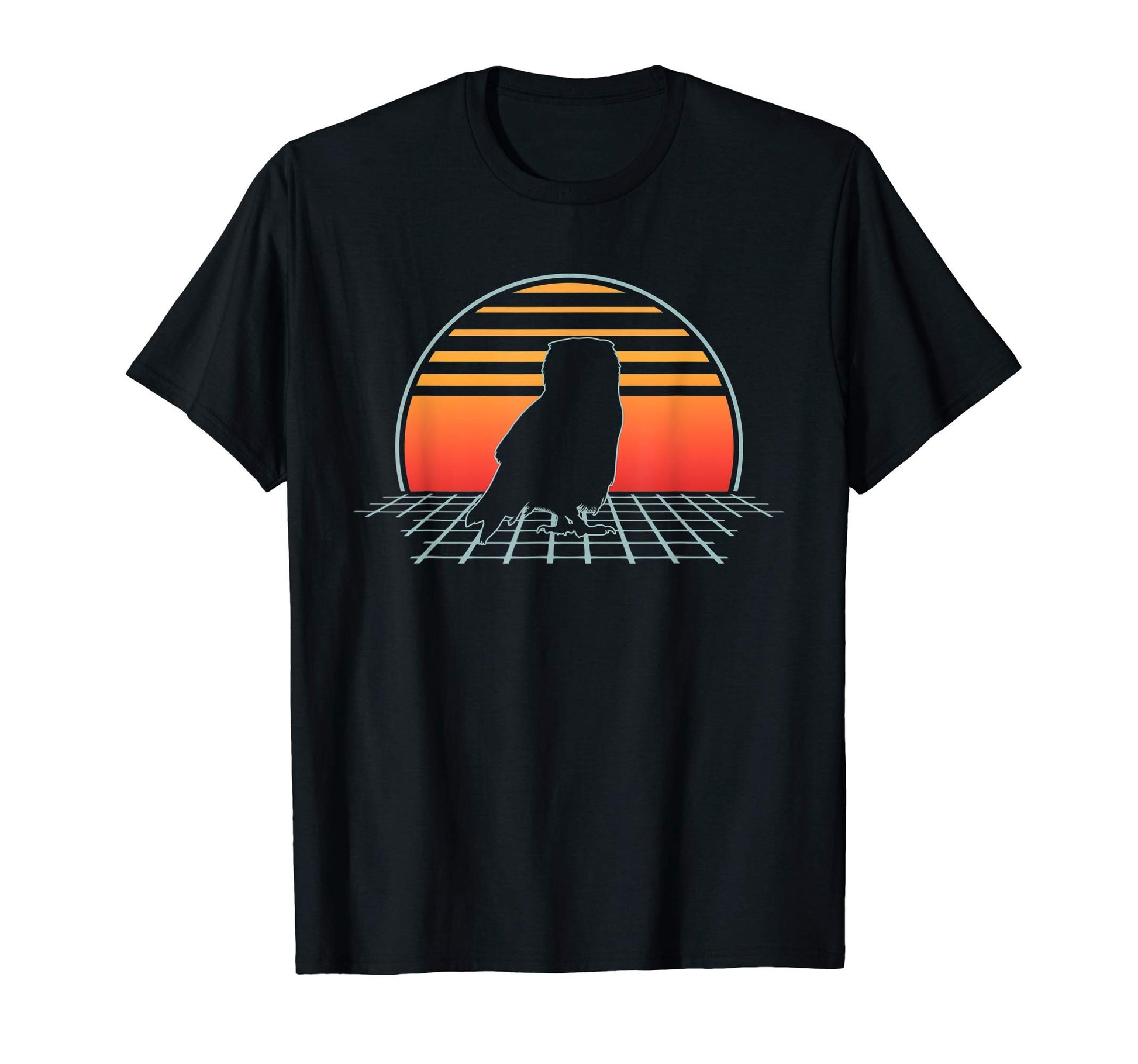 Owl 70S 80S Animal Vaporwave T-Shirt - Streetwear Style for Adults - T-Shirt, Sweatshirt, Hoodie