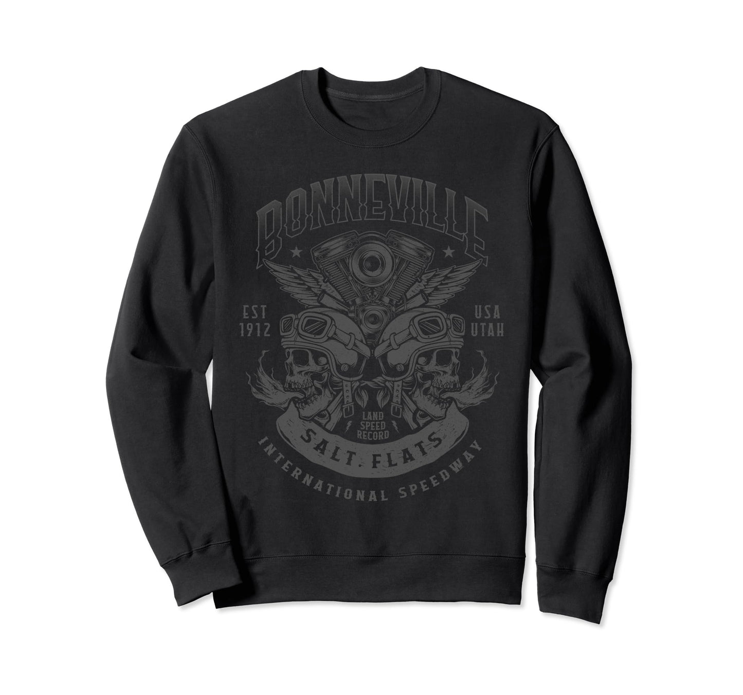 Bonneville Salt Flats Motorcycle Sweatshirt - Minimalist Print for Adults - T-Shirt, Sweatshirt, Hoodie