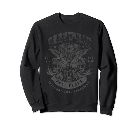 Bonneville Salt Flats Motorcycle Sweatshirt - Minimalist Print for Adults - T-Shirt, Sweatshirt, Hoodie