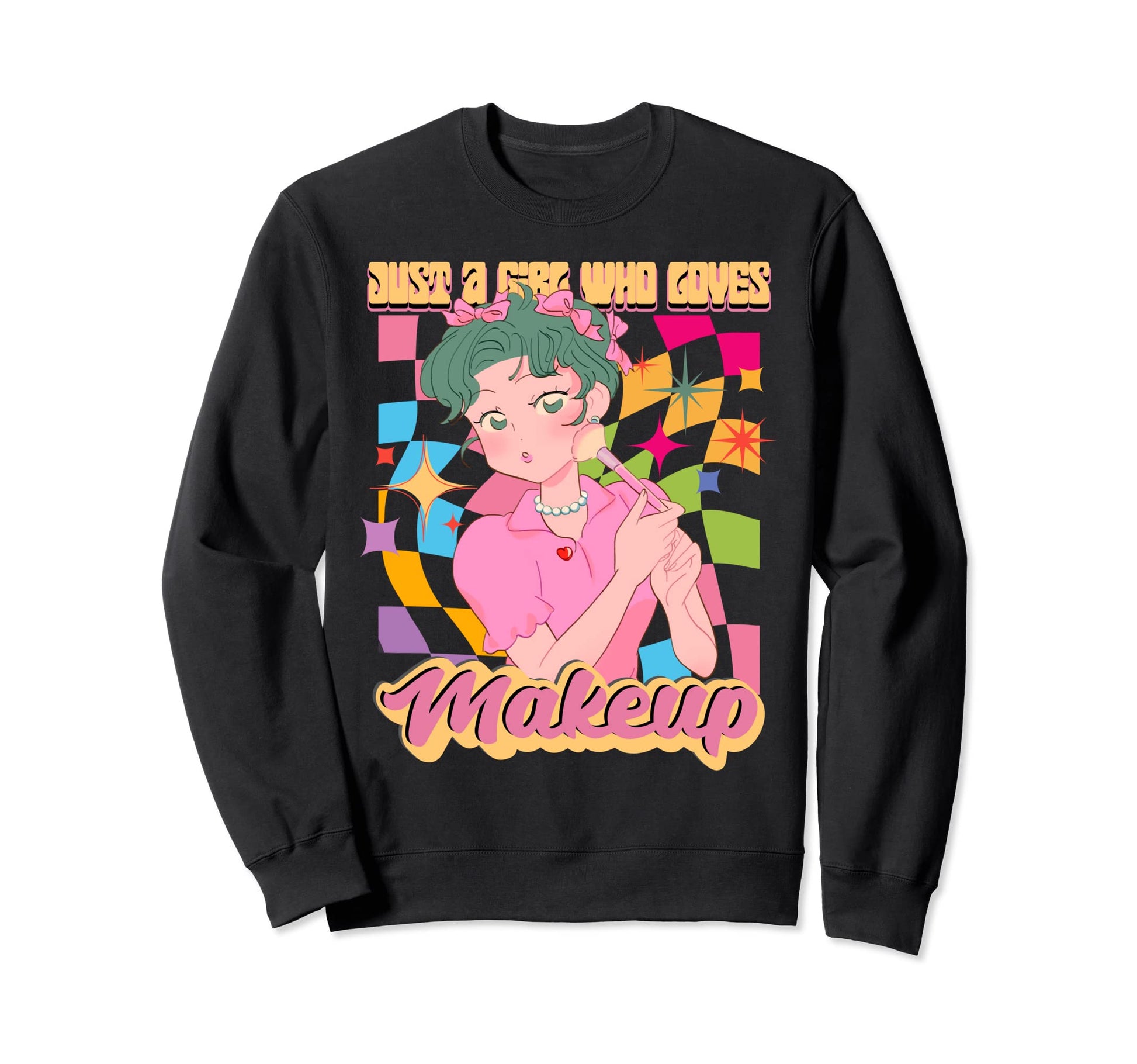 Anime Who Loves Makeup Sweatshirt - Casual Everyday Wear for Adults - T-Shirt, Sweatshirt, Hoodie
