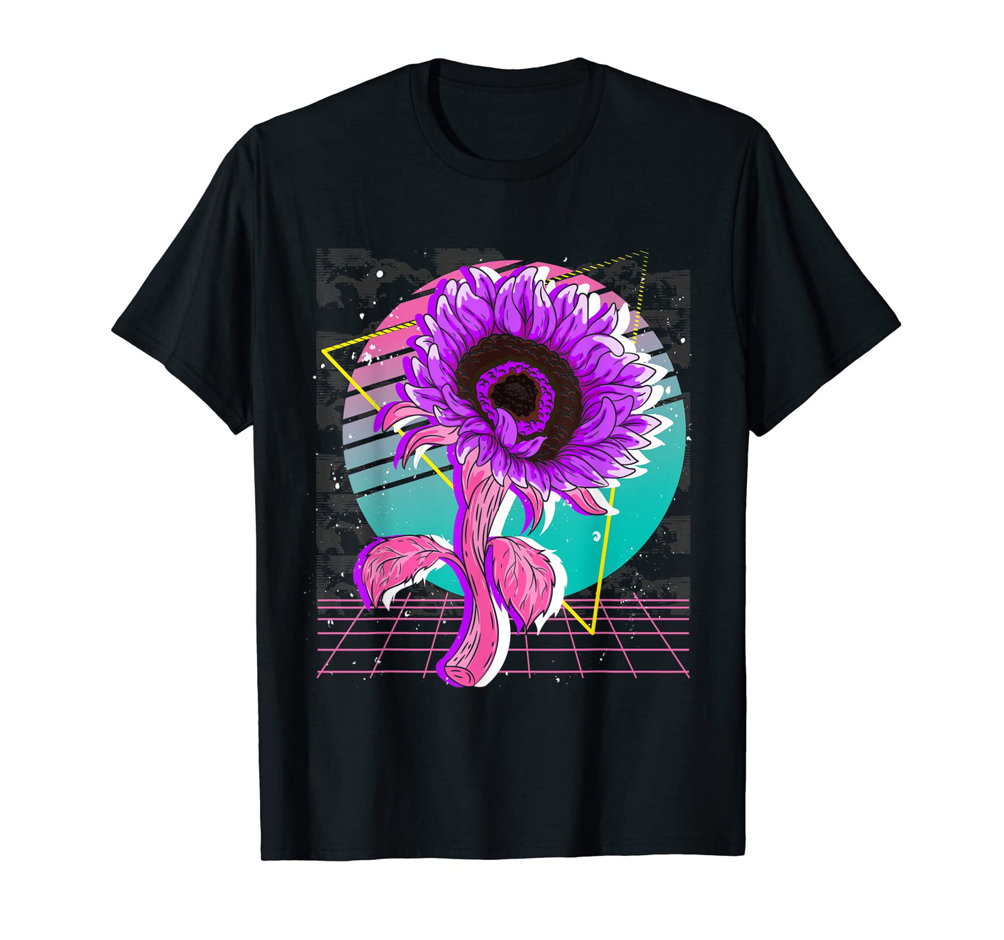 80S Art Flower Blossom Vaporwave T-Shirt - Streetwear Style for Adults - T-Shirt, Sweatshirt, Hoodie