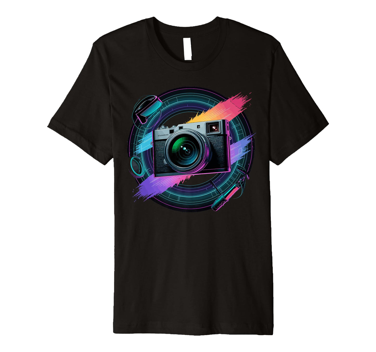 Colorful Camera Electric Photography T-Shirt - Streetwear Style Men Women - T-Shirt, Sweatshirt, Hoodie