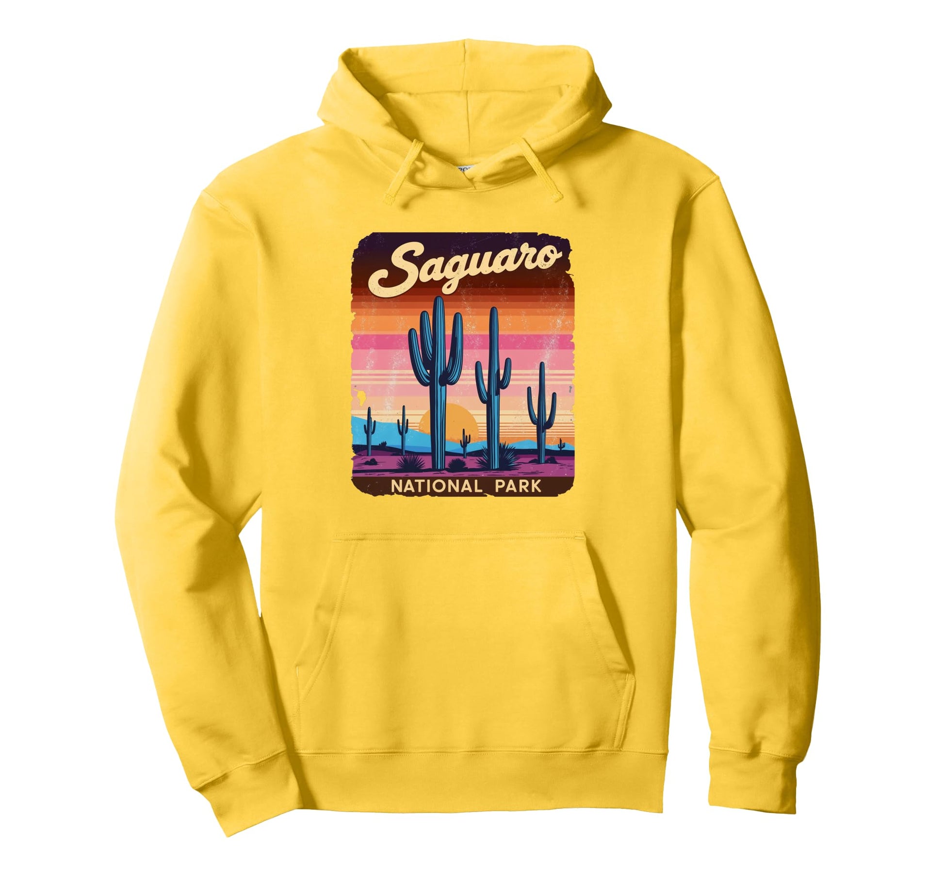 Saguaro National Park Sunset Landscape Hoodie - Graphic Print Men Women - T-Shirt, Sweatshirt, Hoodie