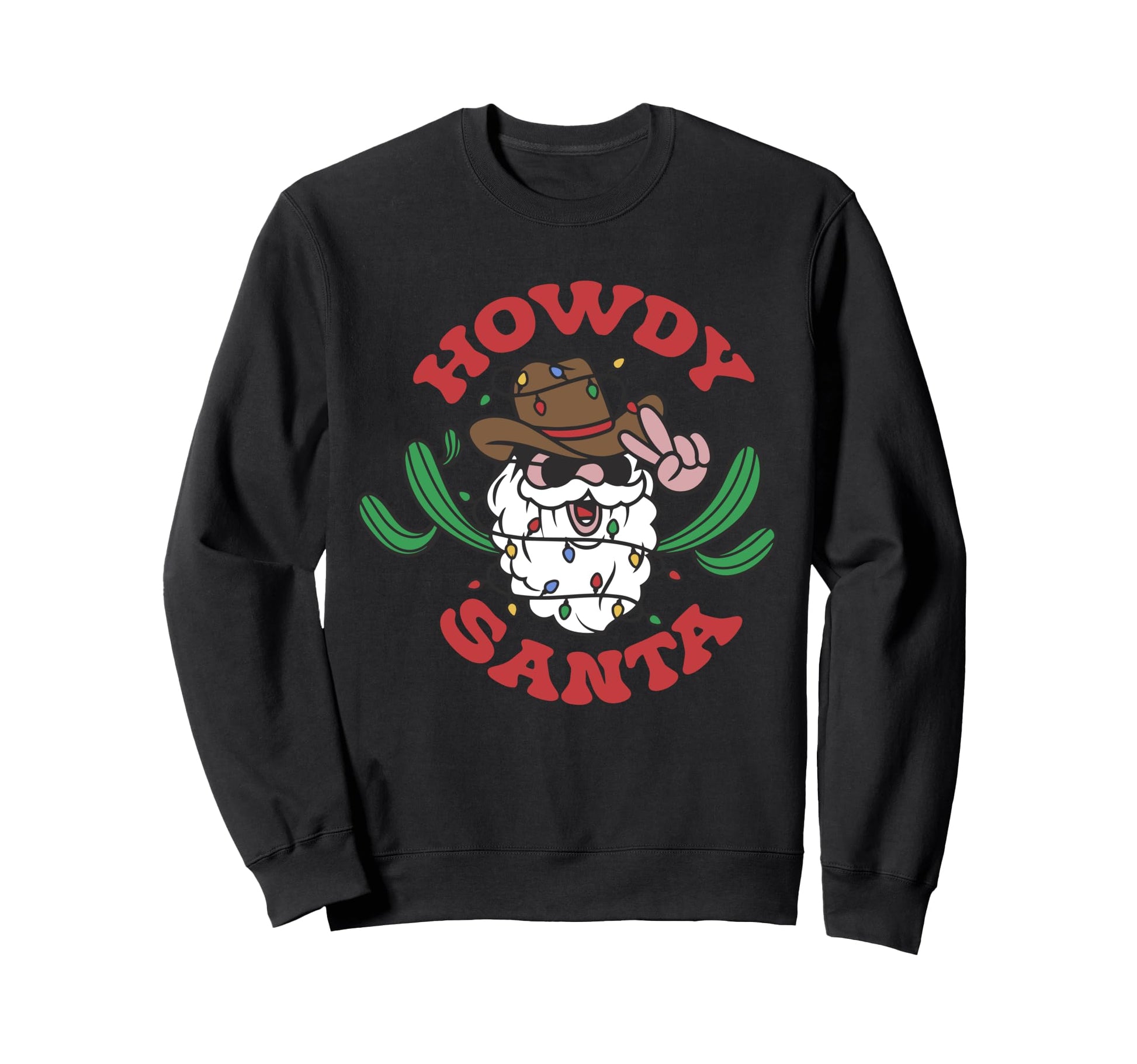 Cowboy Howdy Santa Western Cowgirl Sweatshirt - Aesthetic Graphic Unisex - T-Shirt, Sweatshirt, Hoodie