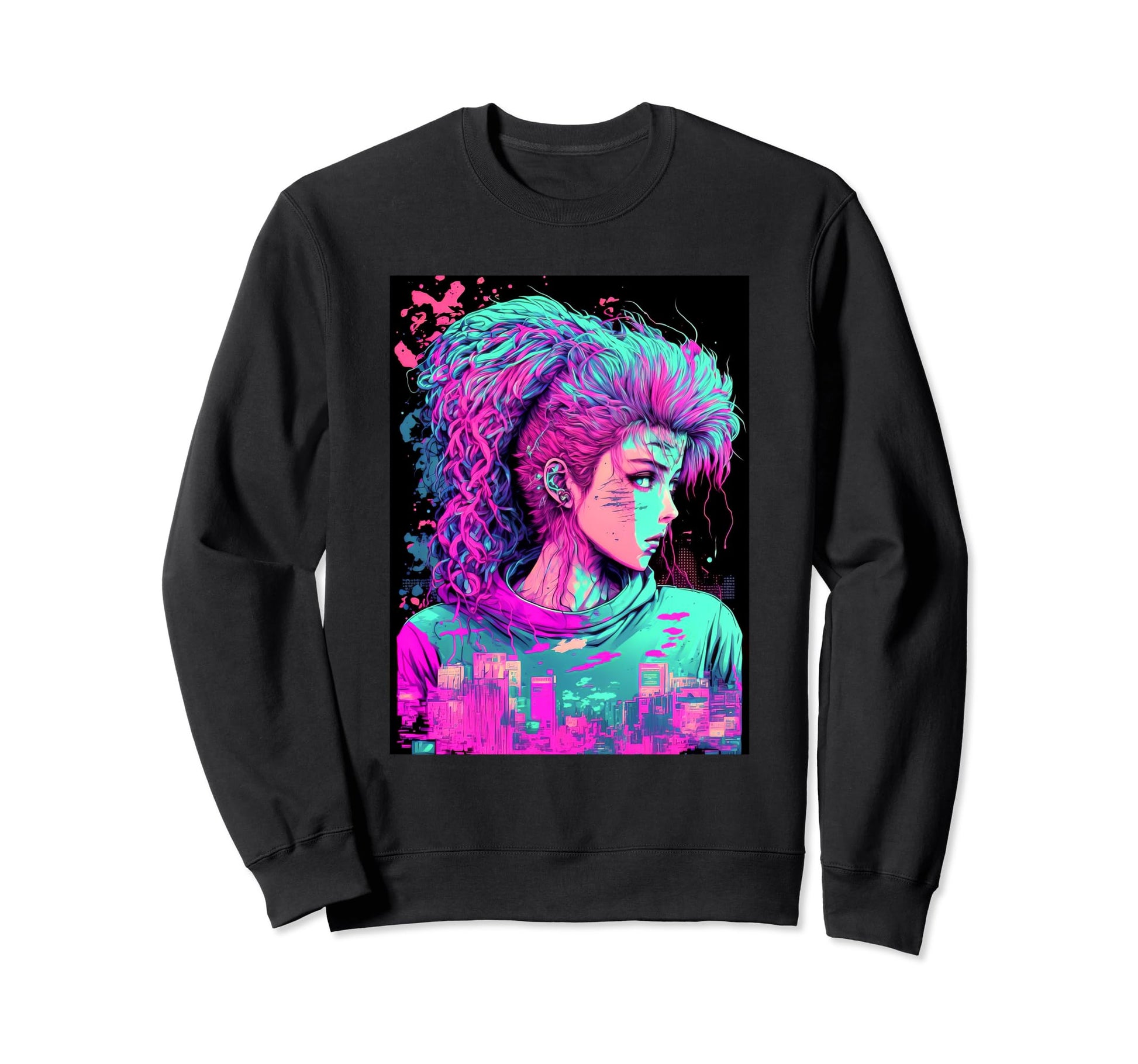 Future Japanese Vaporwave Aesthetic Sweatshirt - Custom Art Print Unisex - T-Shirt, Sweatshirt, Hoodie