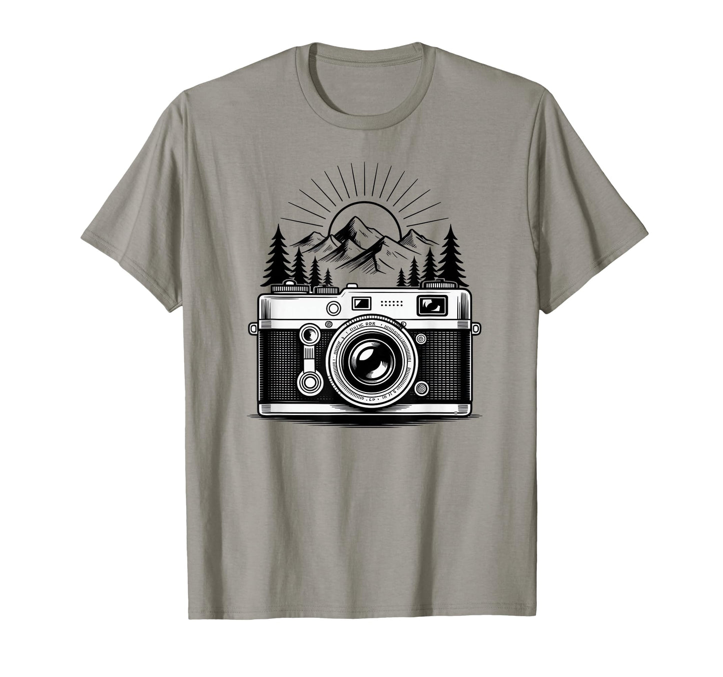 Hiking Hiker Mountains Photographer T-Shirt - Trendy Graphic for Adults - T-Shirt, Sweatshirt, Hoodie