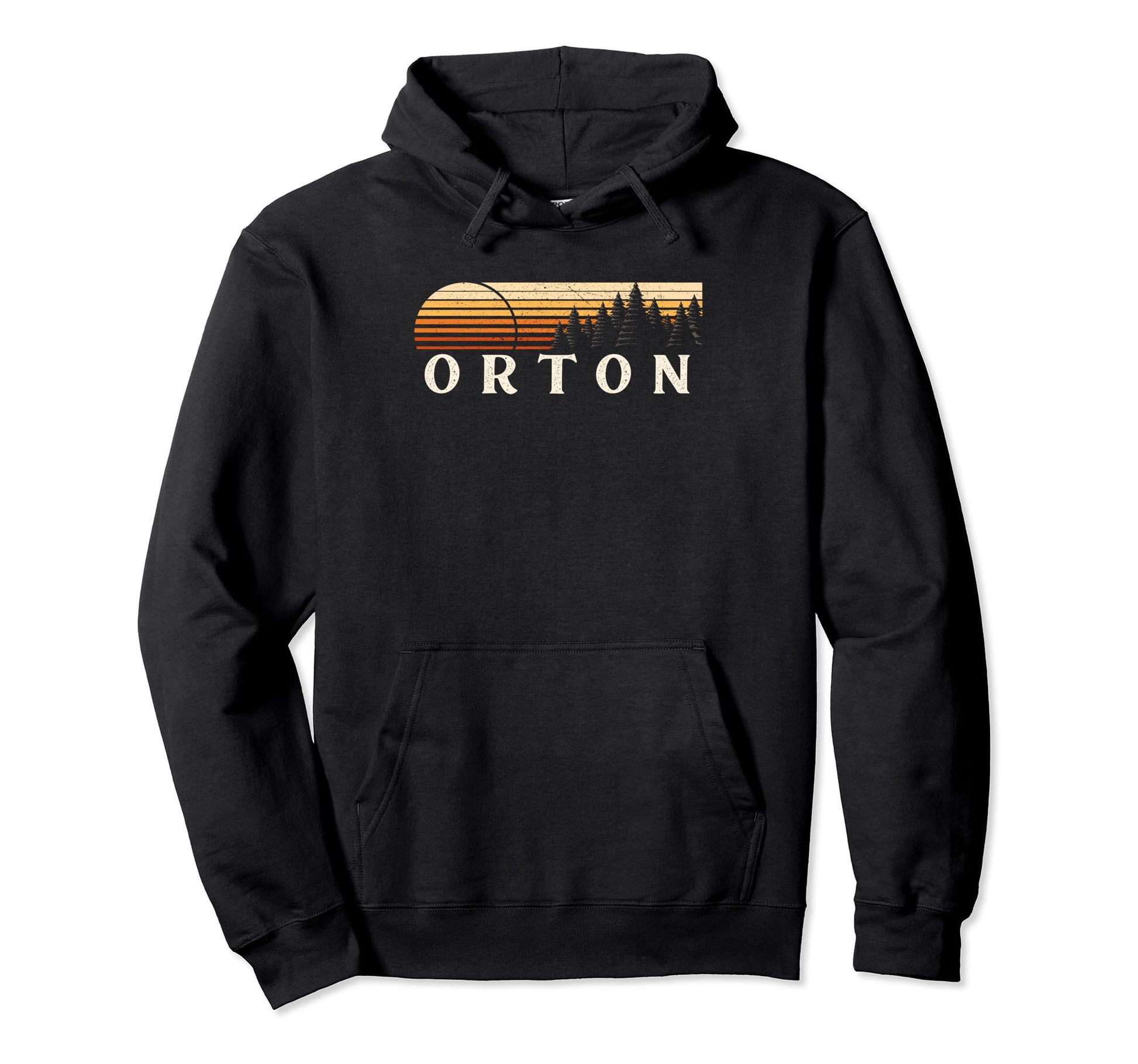 Orton Wv Evergreen Sunset Eighties Hoodie - Fun Novelty Design Men Women - T-Shirt, Sweatshirt, Hoodie