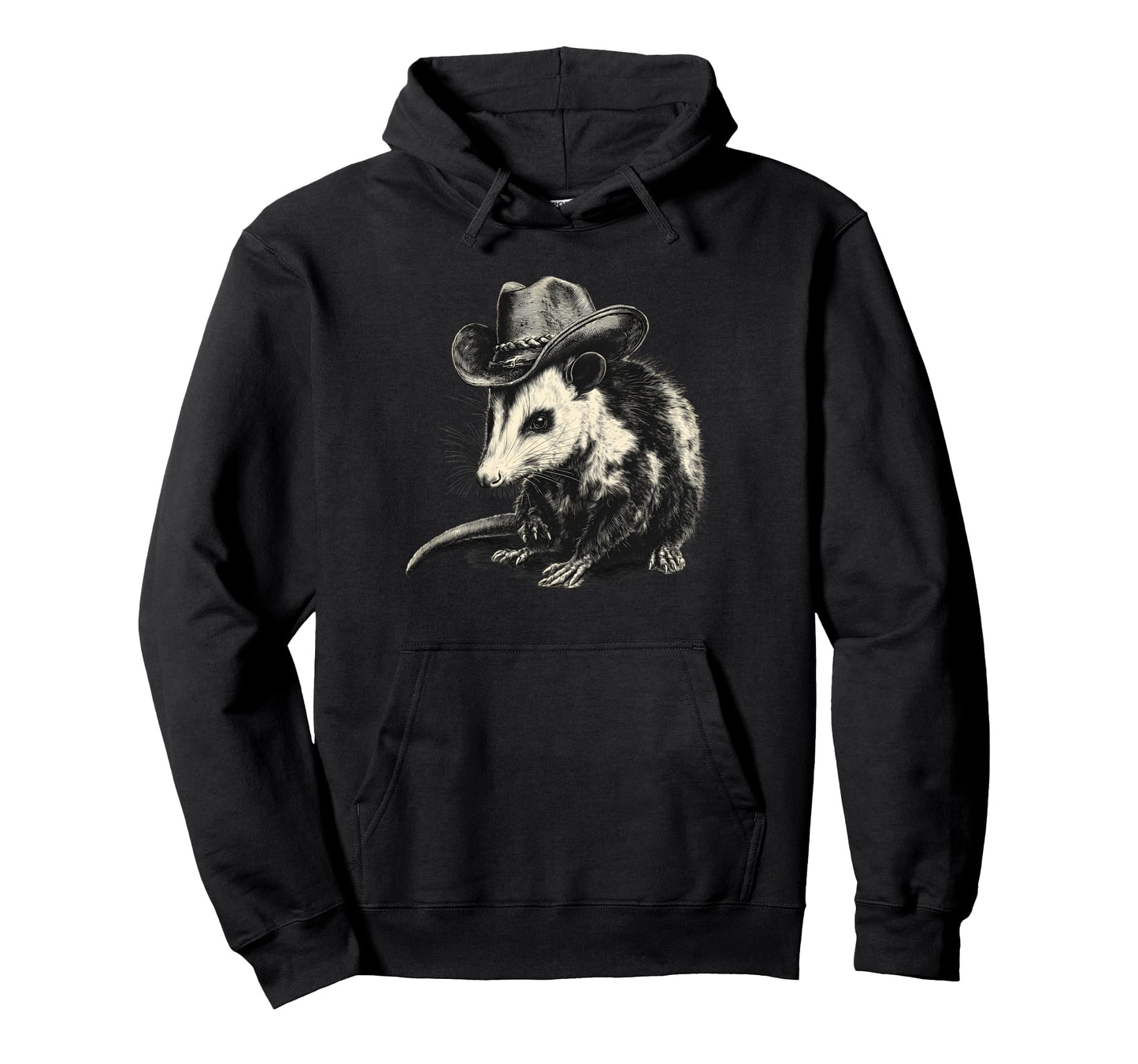 Country Cowboy Opossum Rodeo Cowgirl Hoodie - Custom Art Print Men Women - T-Shirt, Sweatshirt, Hoodie