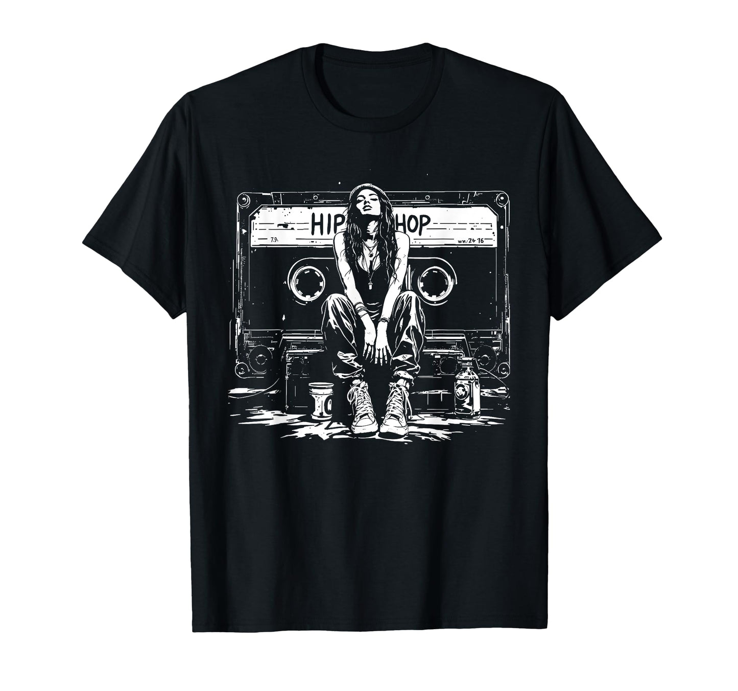 Cassette Tape Hip Hop Graffiti Grunge 90S T-Shirt - Custom Art Print Unisex - T-Shirt, Sweatshirt, Hoodie